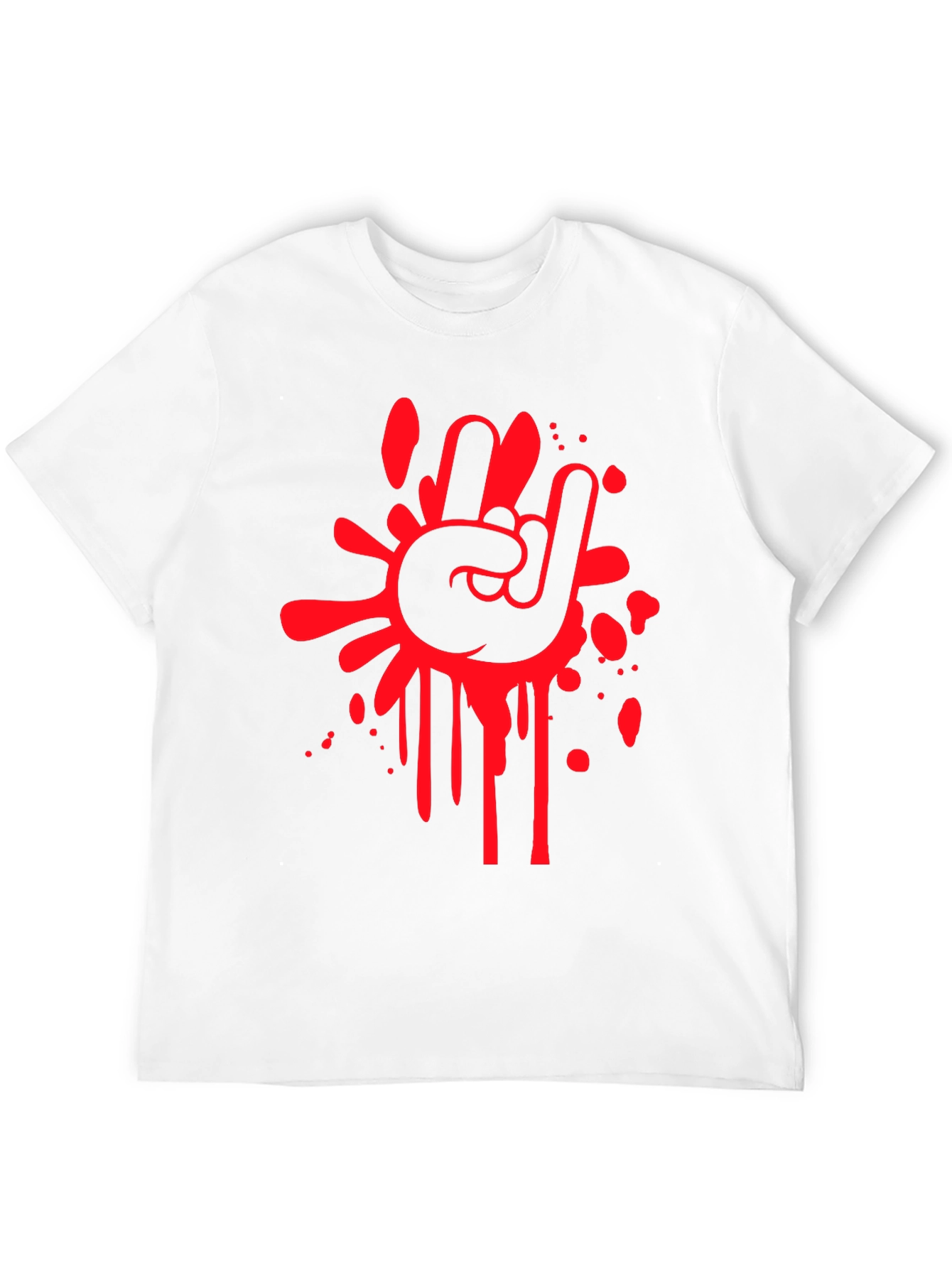 Rock On Graphic Tee - Black Cotton T-Shirt