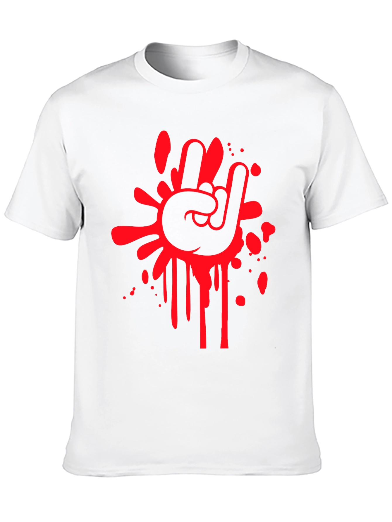 Rock On Graphic Tee - Black Cotton T-Shirt