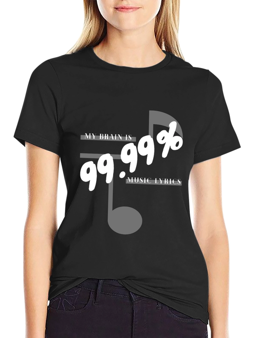 My Brain Is 99.99% Music Lyrics T-Shirt