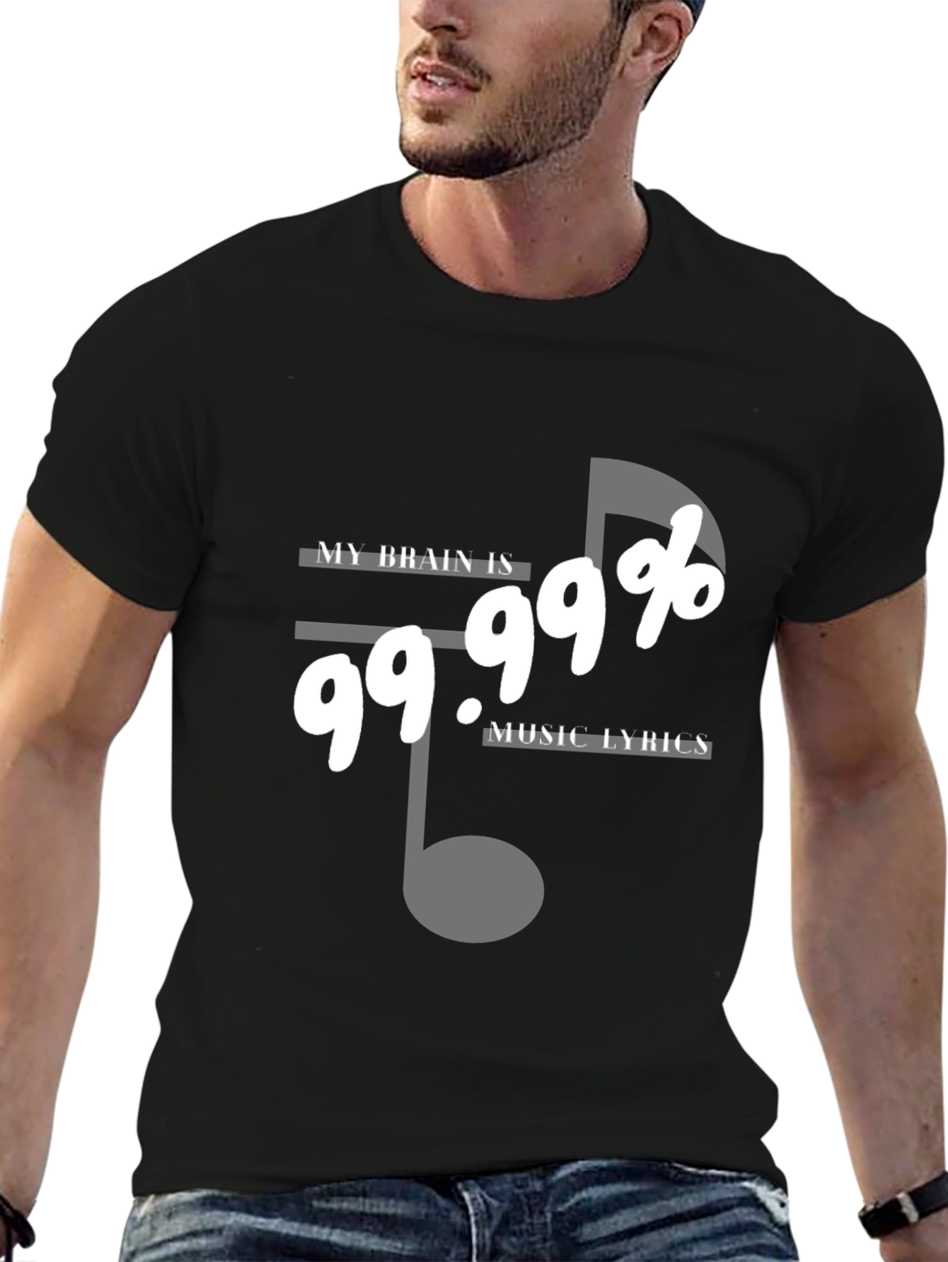 My Brain Is 99.99% Music Lyrics T-Shirt