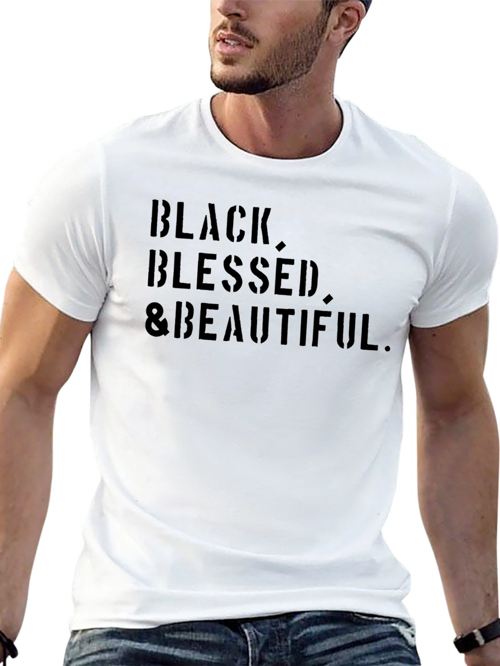 Black Blessed & Beautiful Graphic Tee