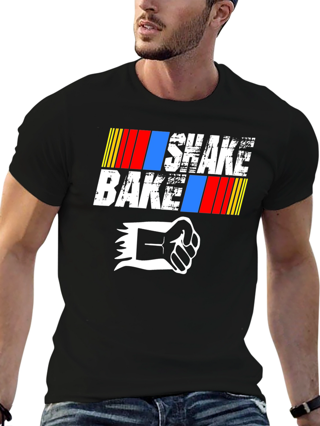 Shake and Bake Graphic T-Shirt - Black