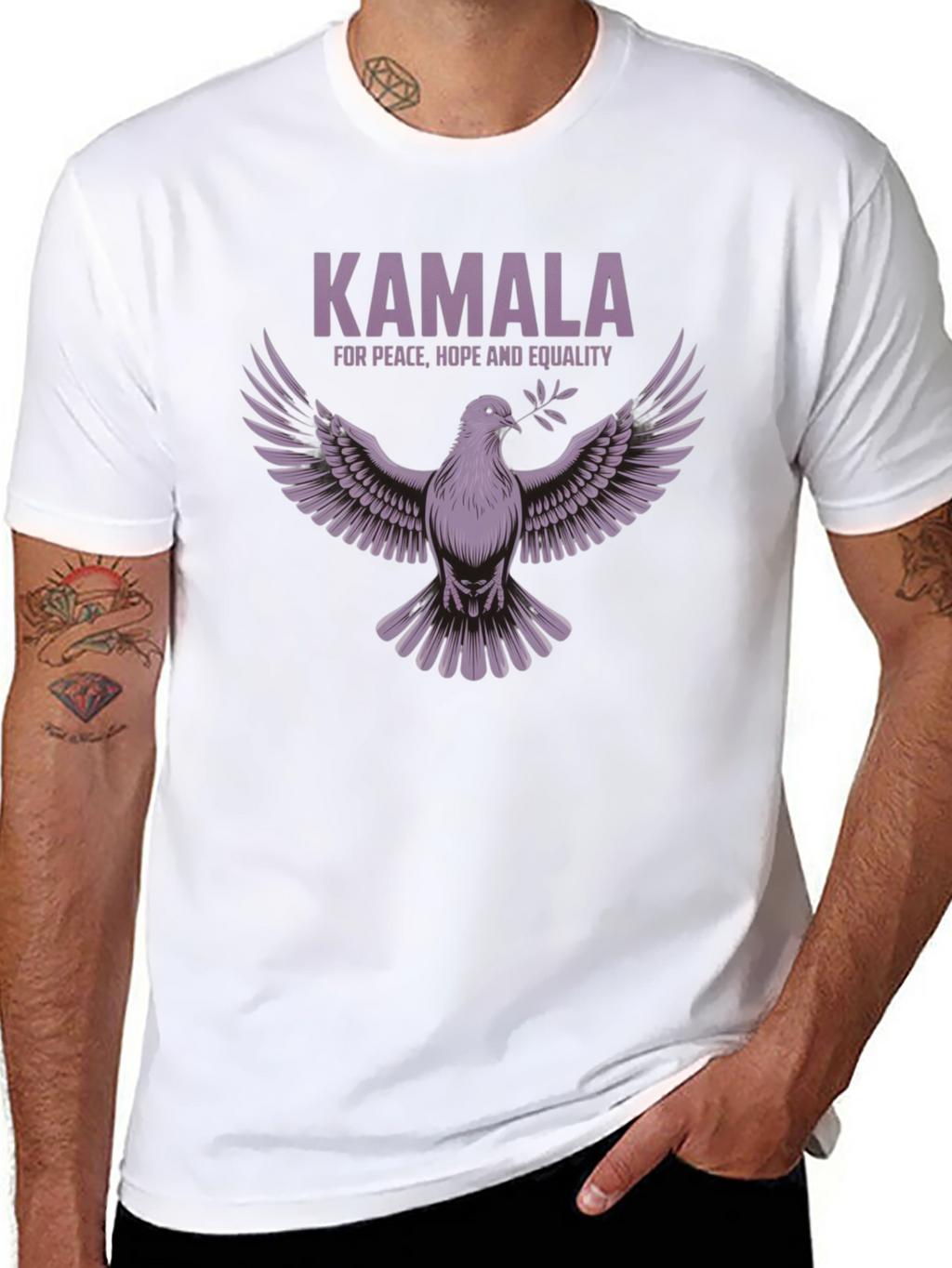 Kamala Dove Graphic T-Shirt - Peace Hope Equality
