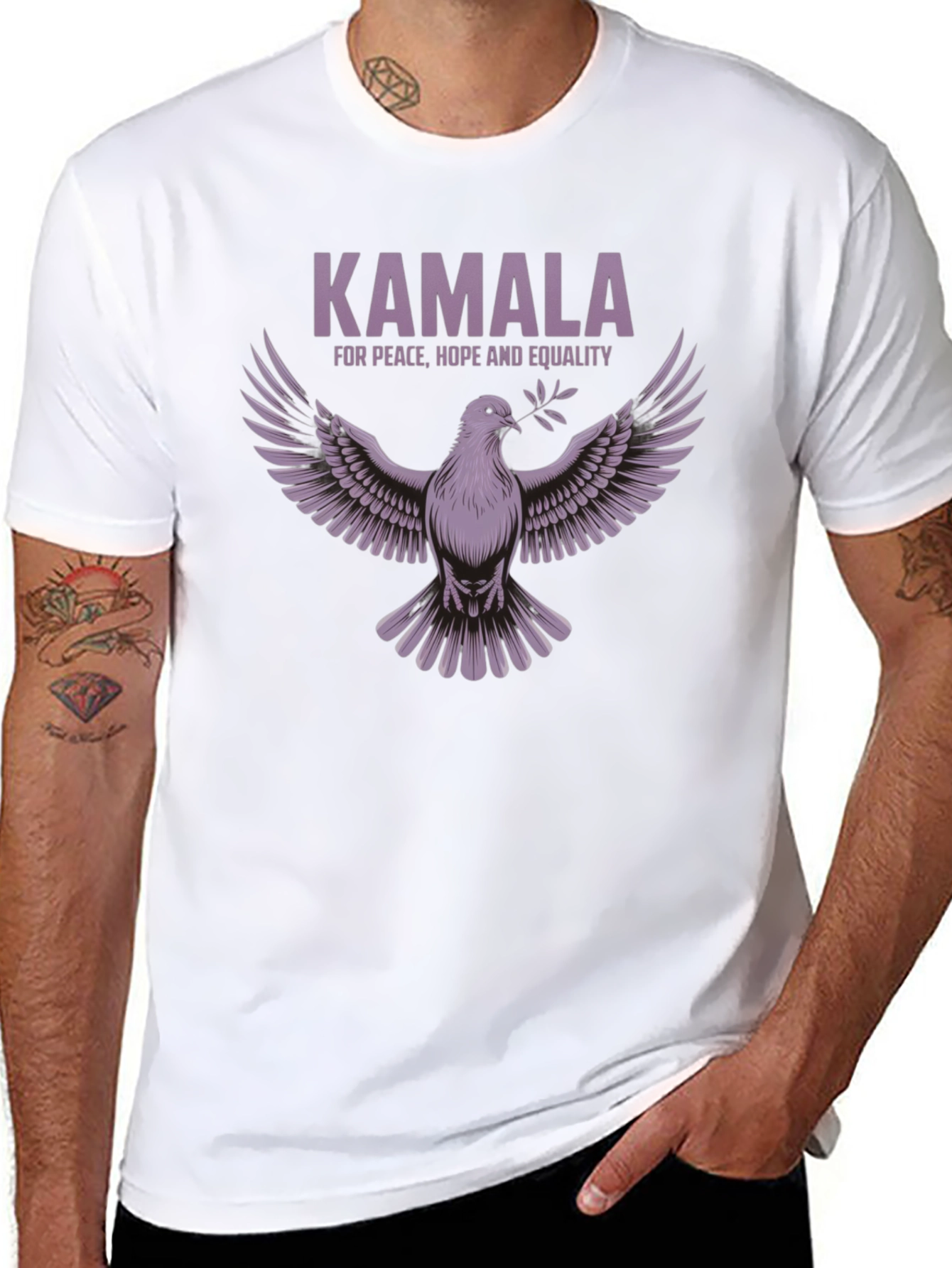 Kamala Dove Graphic T-Shirt - Peace Hope Equality