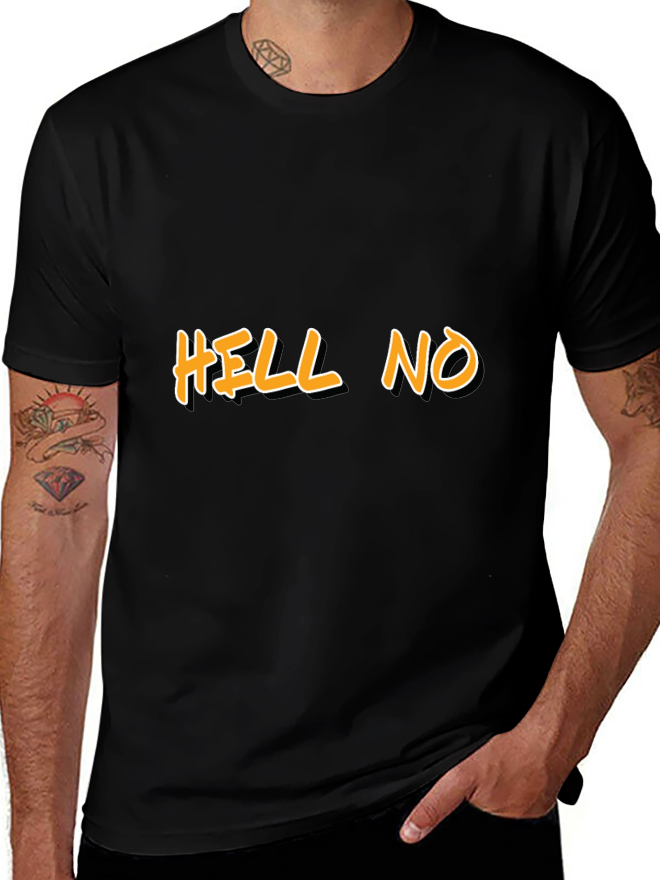 HELL NO Graphic Tee - Bold Statement Shirt