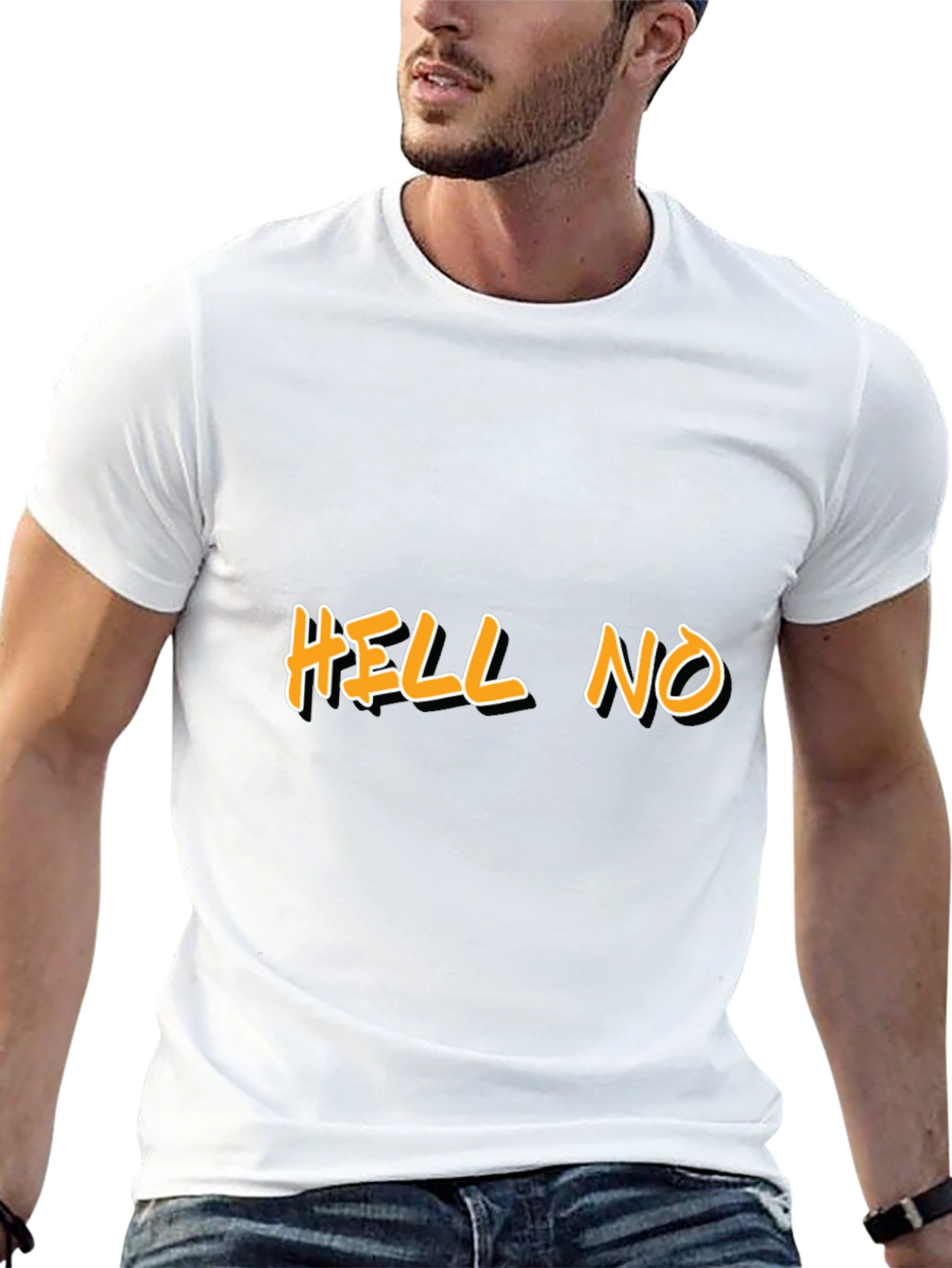 HELL NO Graphic Tee - Bold Statement Shirt