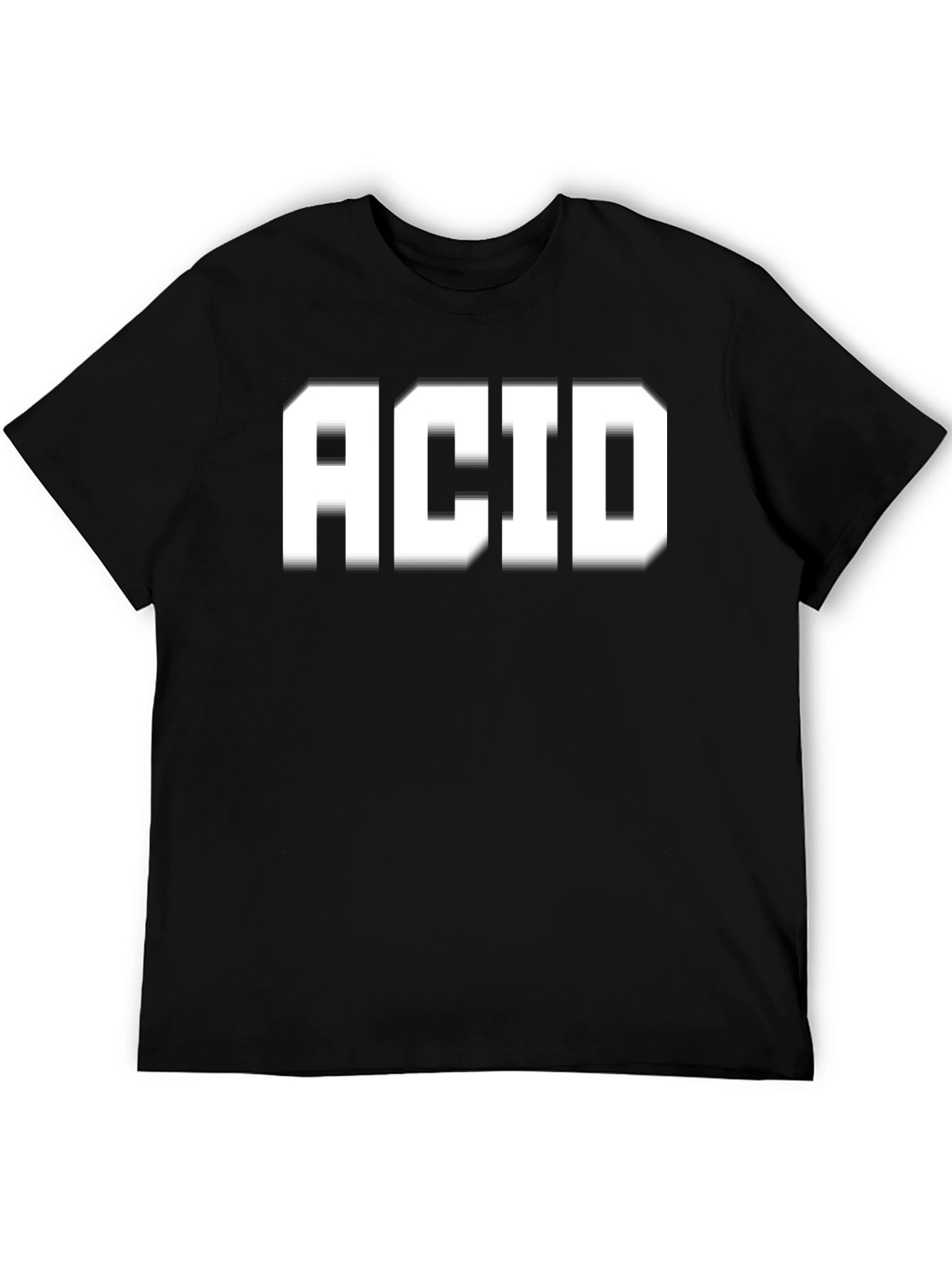 ACID Black Graphic Tee - Bold Statement T-Shirt