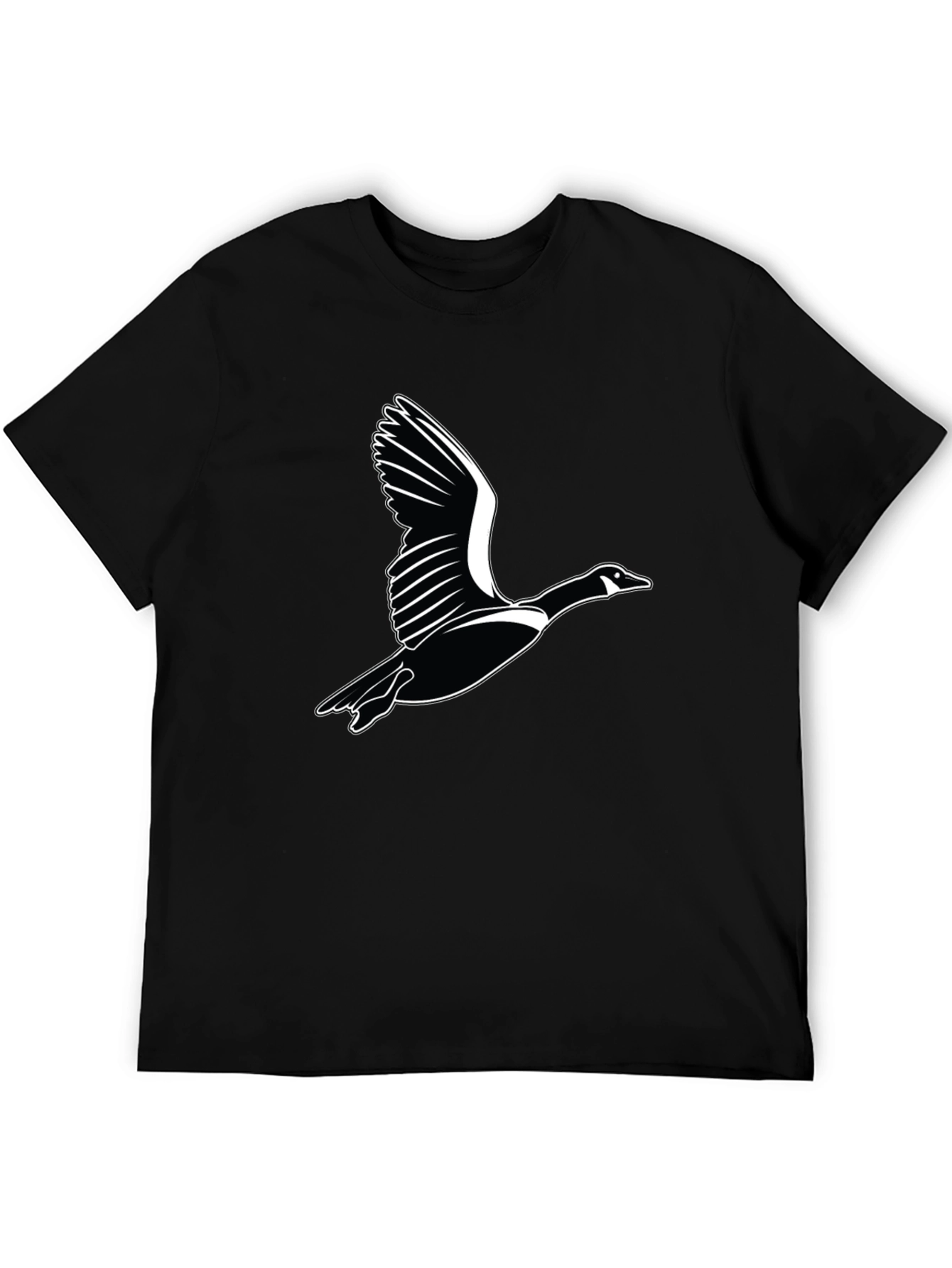Flying Goose Graphic Black T-Shirt