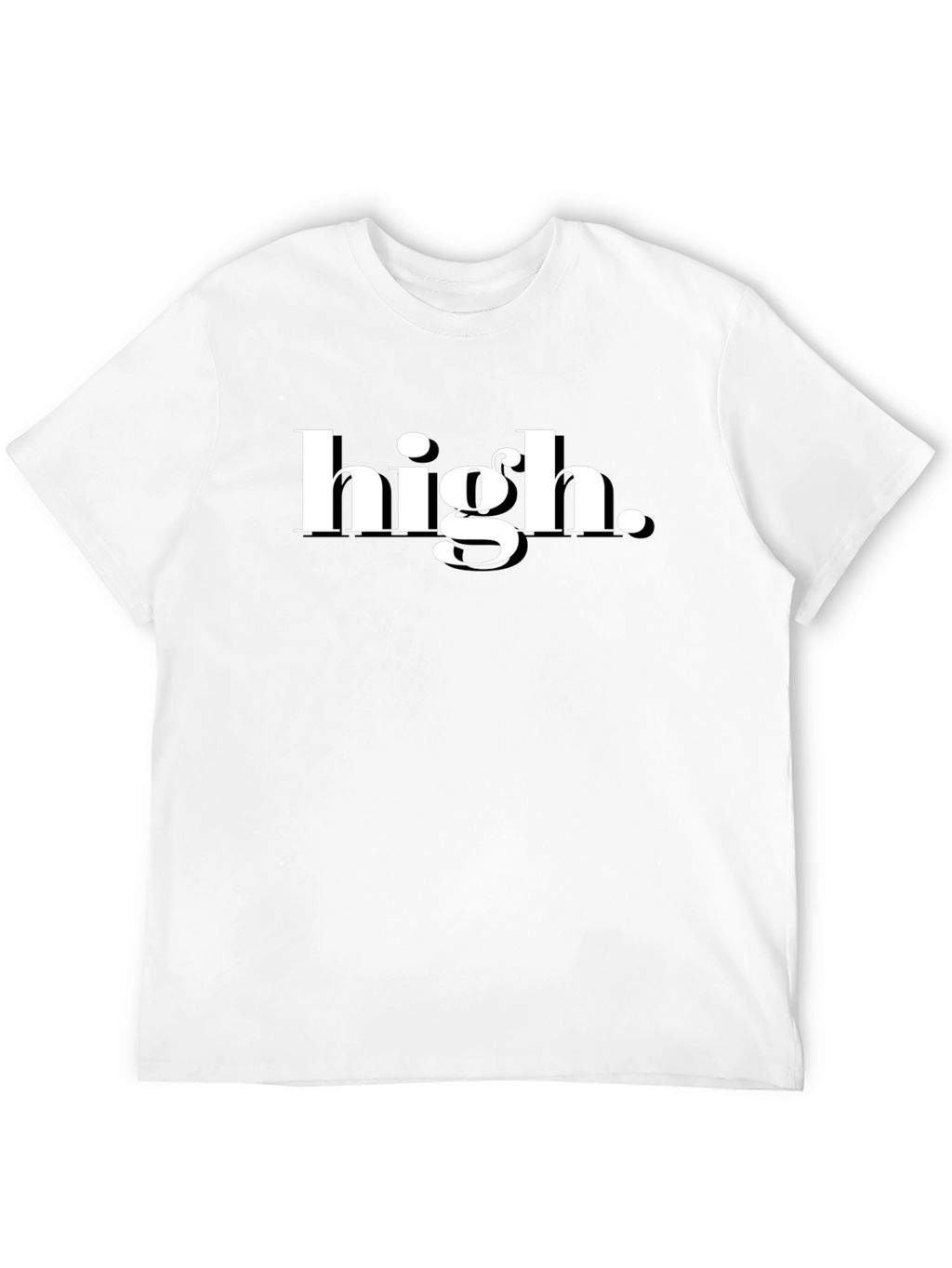 High. Black Graphic Tee - Statement T-Shirt