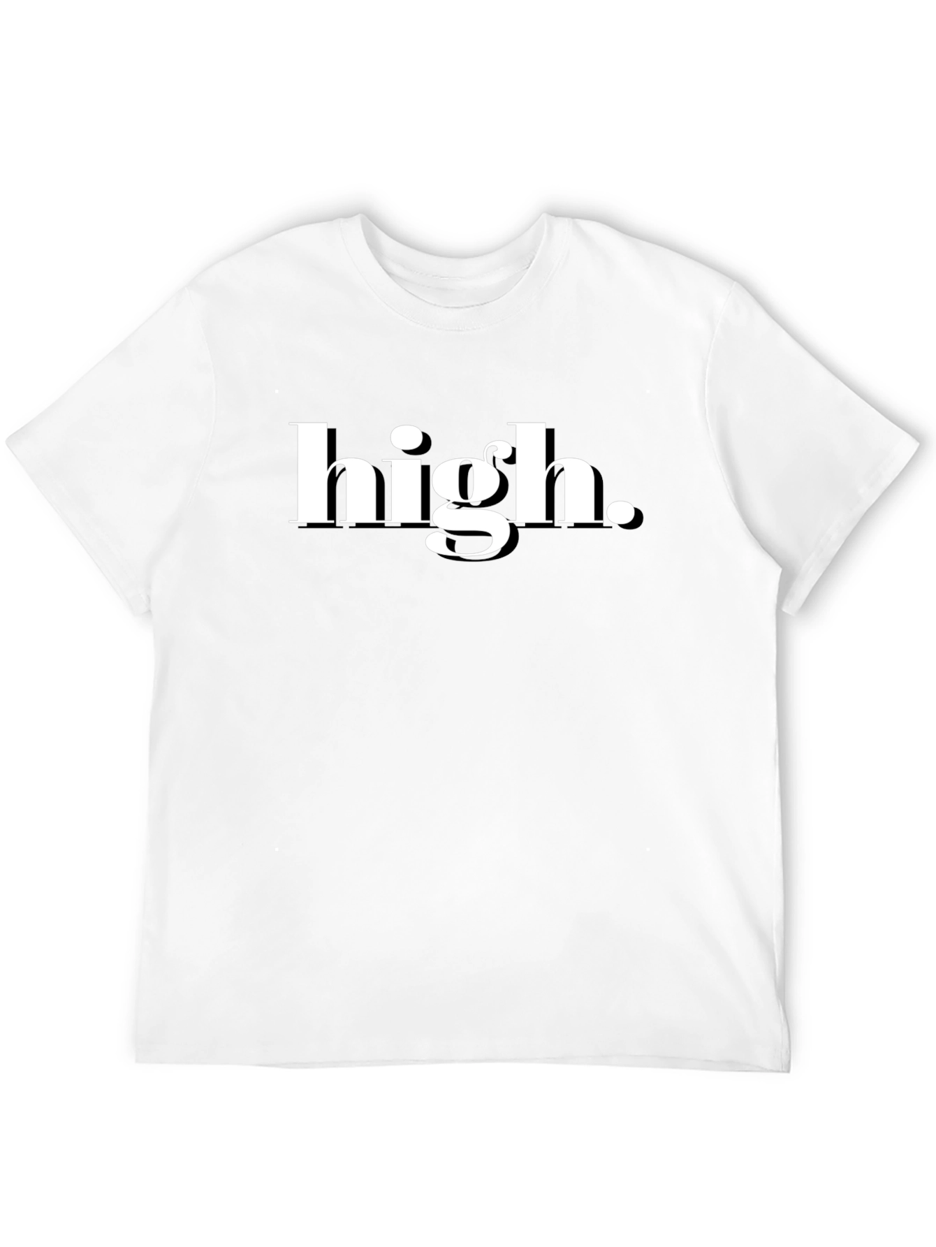 High. Black Graphic Tee - Statement T-Shirt