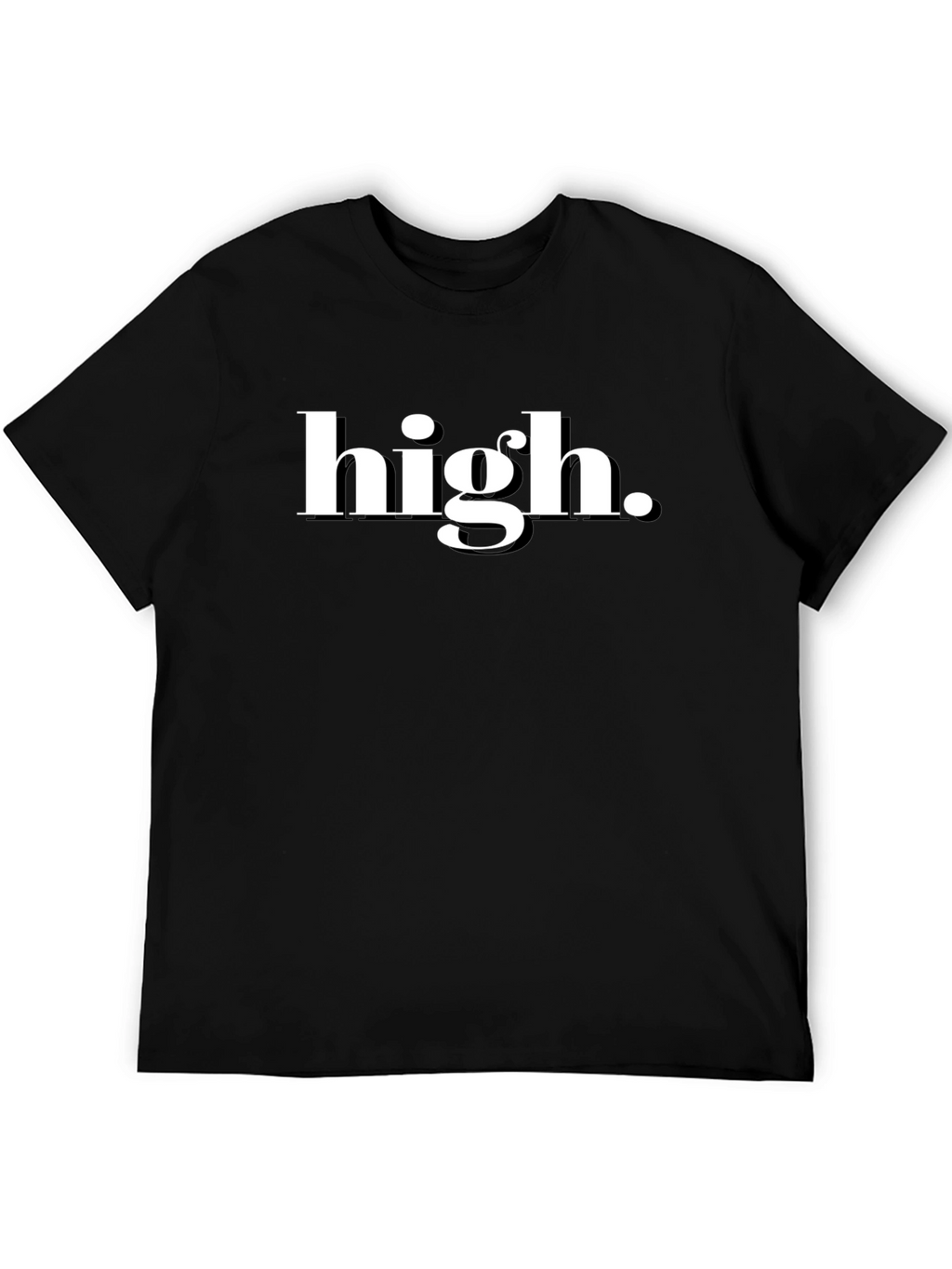 High. Black Graphic Tee - Statement T-Shirt