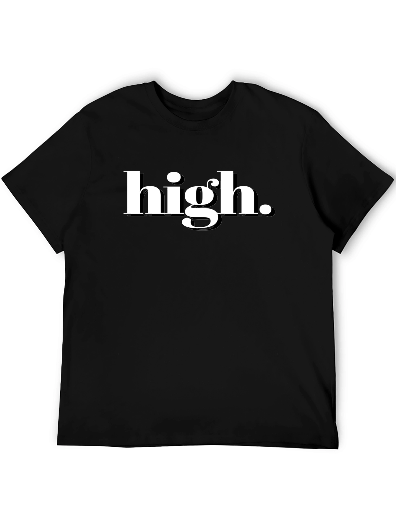 High. Black Graphic Tee - Statement T-Shirt