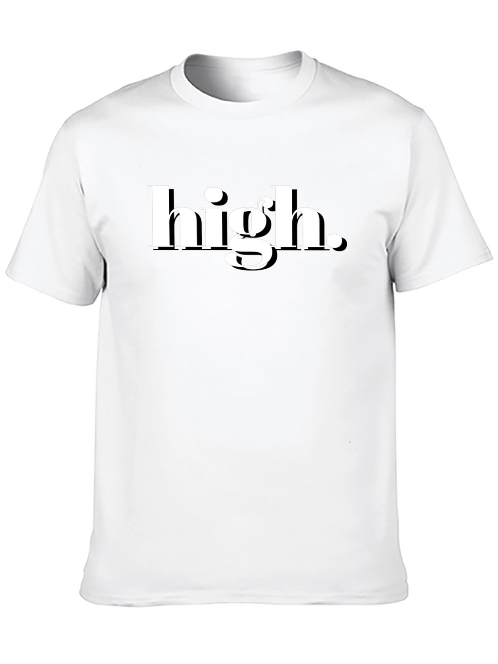 High. Black Graphic Tee - Statement T-Shirt