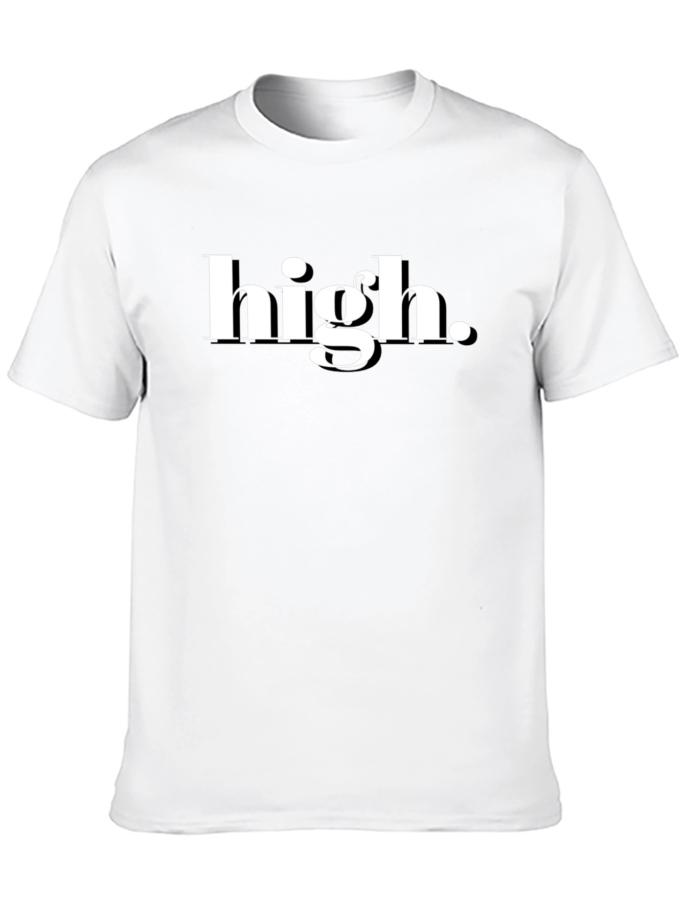 High. Black Graphic Tee - Statement T-Shirt