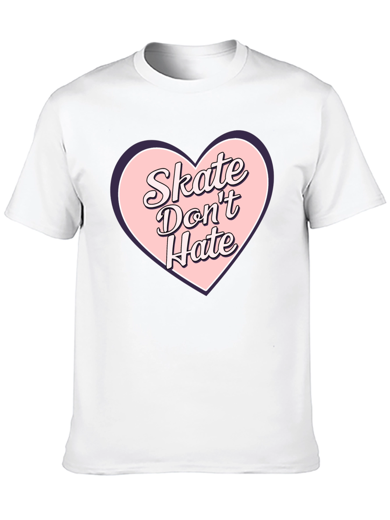 Skate Dont Hate Graphic Tee - Black Cotton T-Shirt