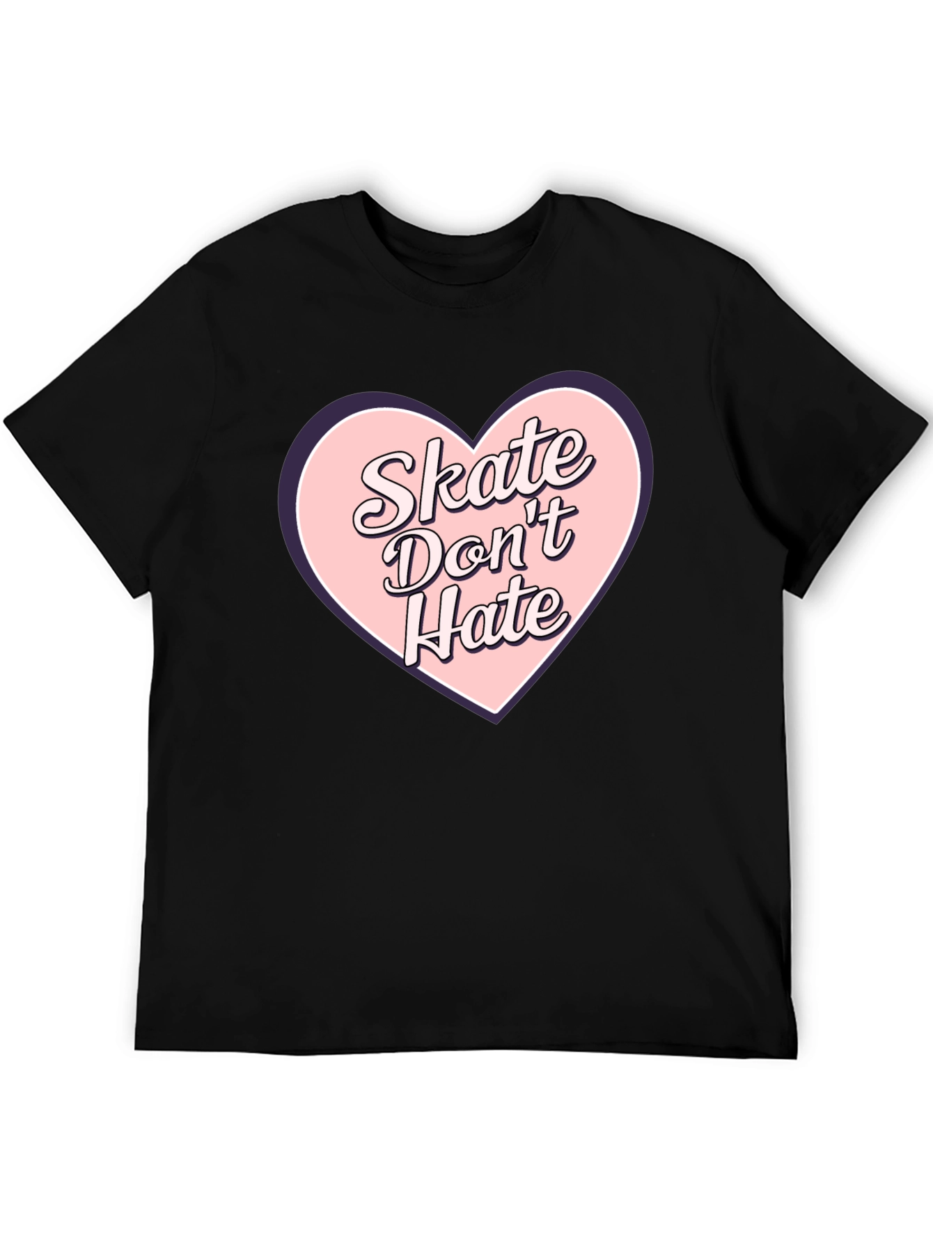 Skate Dont Hate Graphic Tee - Black Cotton T-Shirt
