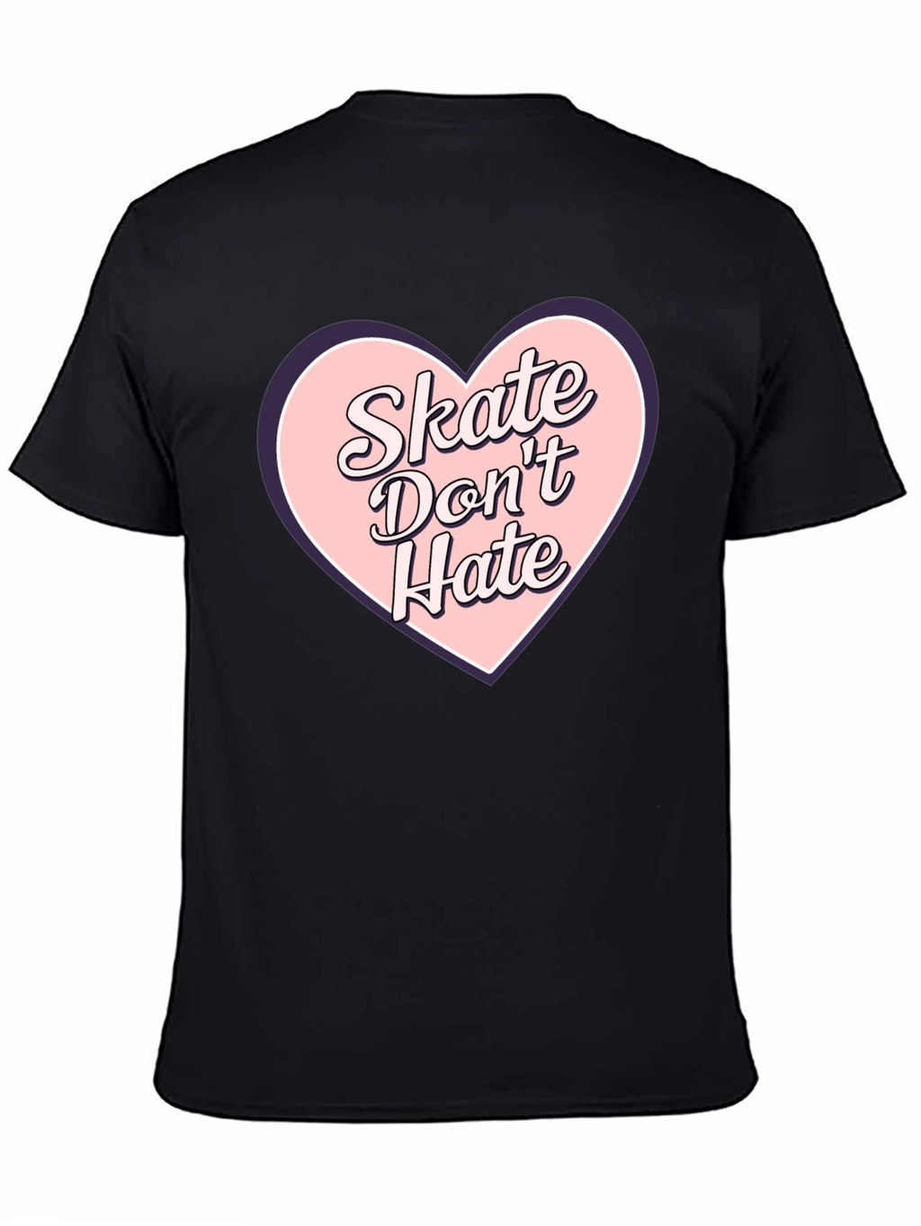 Skate Dont Hate Graphic Tee - Black Cotton T-Shirt