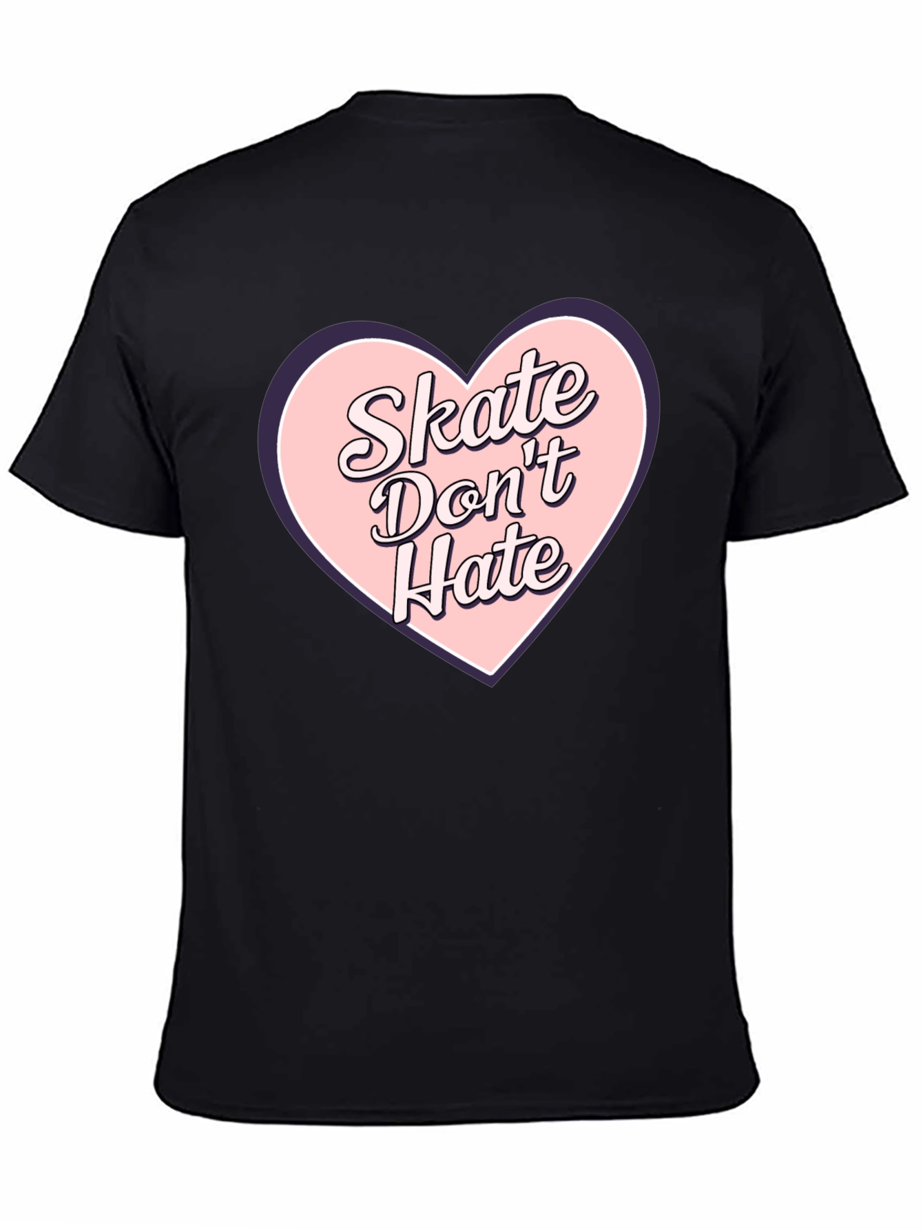 Skate Dont Hate Graphic Tee - Black Cotton T-Shirt