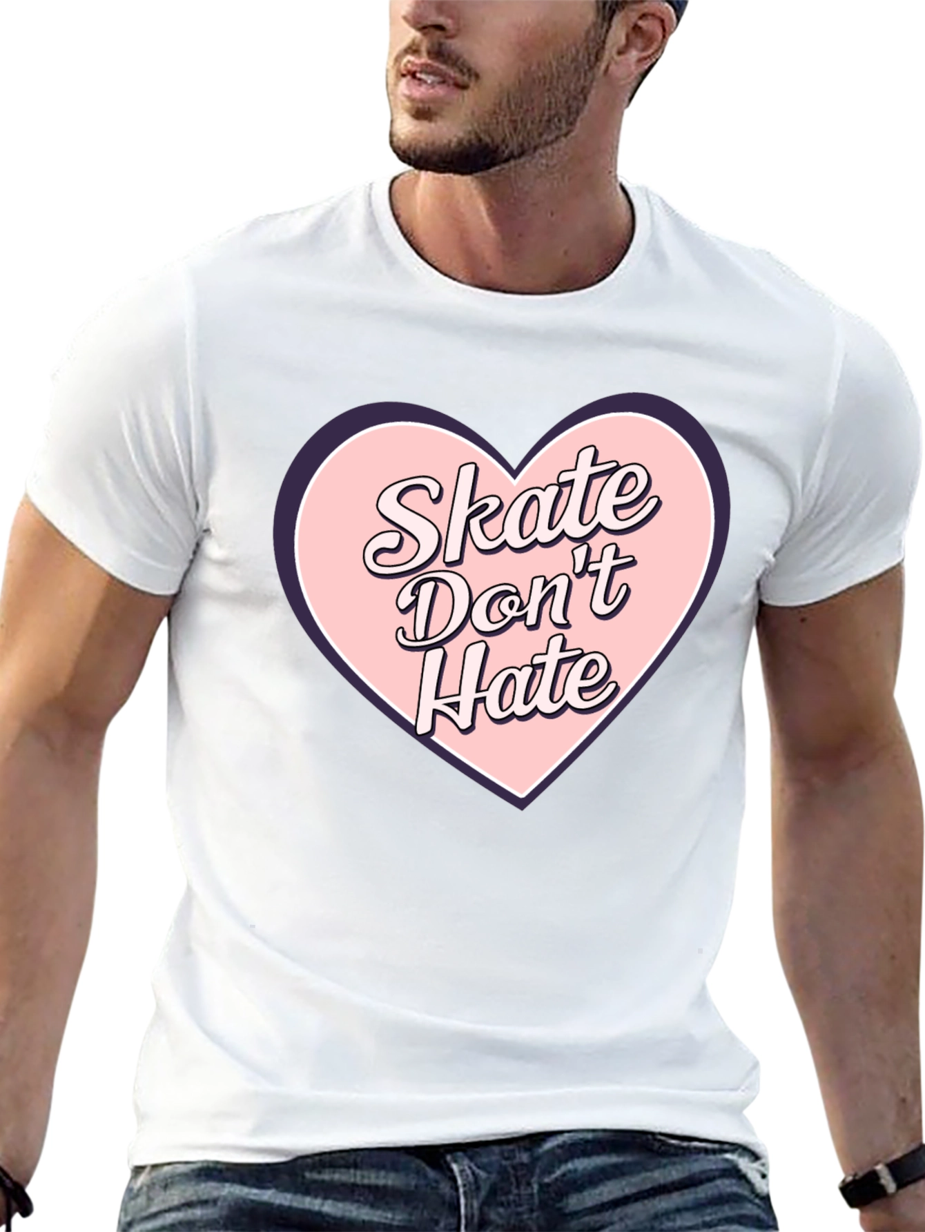 Skate Dont Hate Graphic Tee - Black Cotton T-Shirt