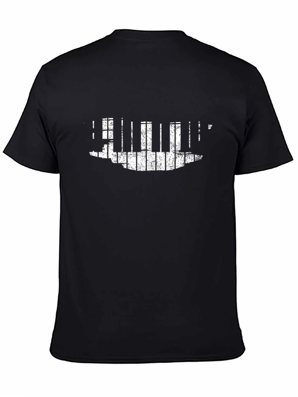 Piano Keys Graphic T-Shirt - Black