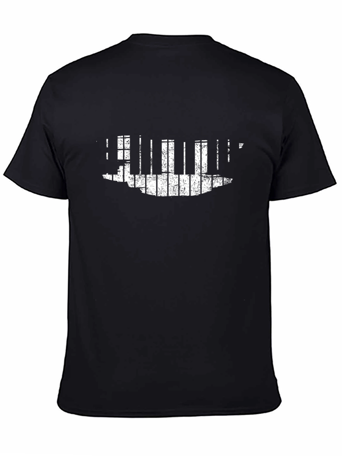 Piano Keys Graphic T-Shirt - Black