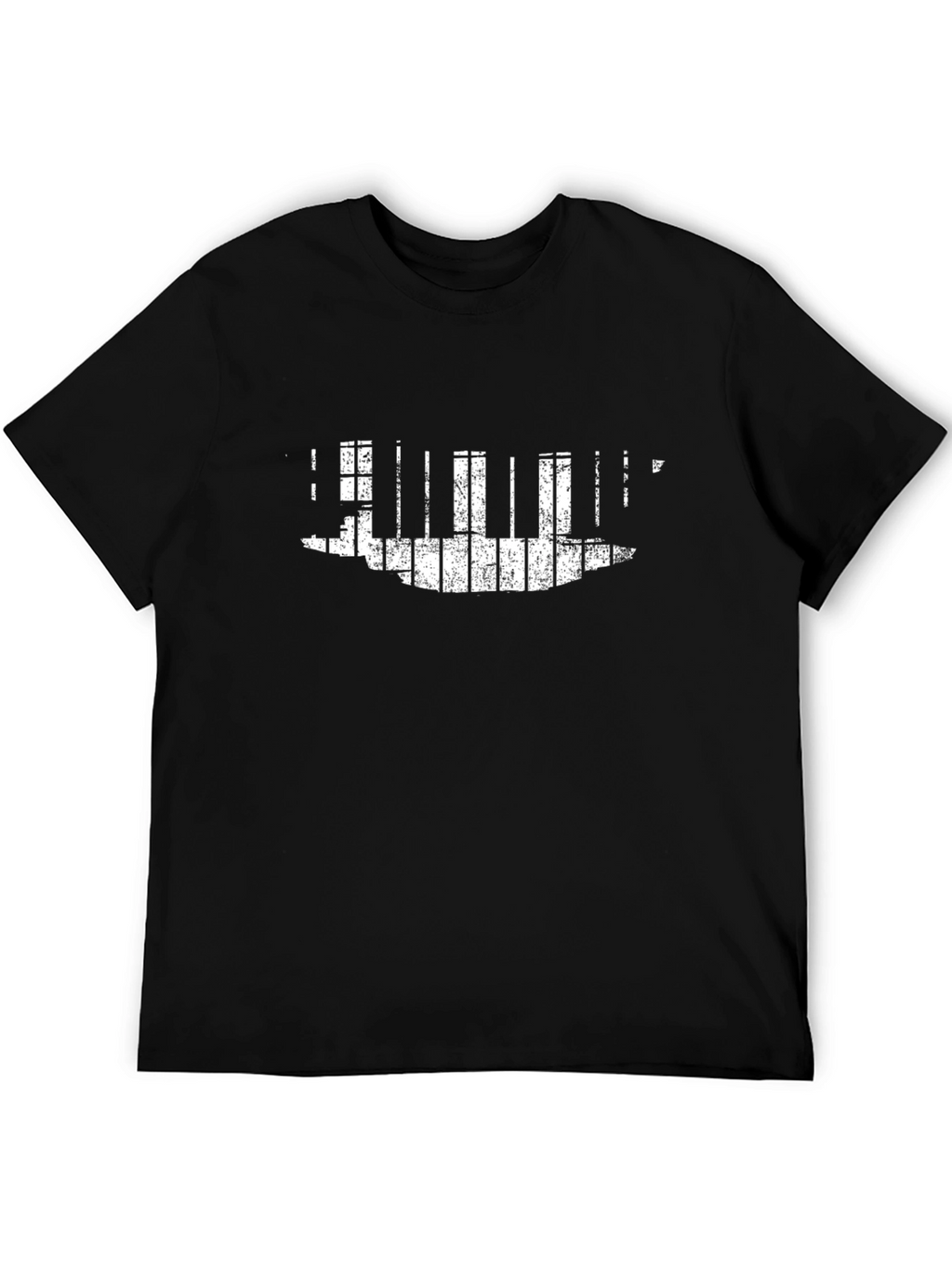 Piano Keys Graphic T-Shirt - Black