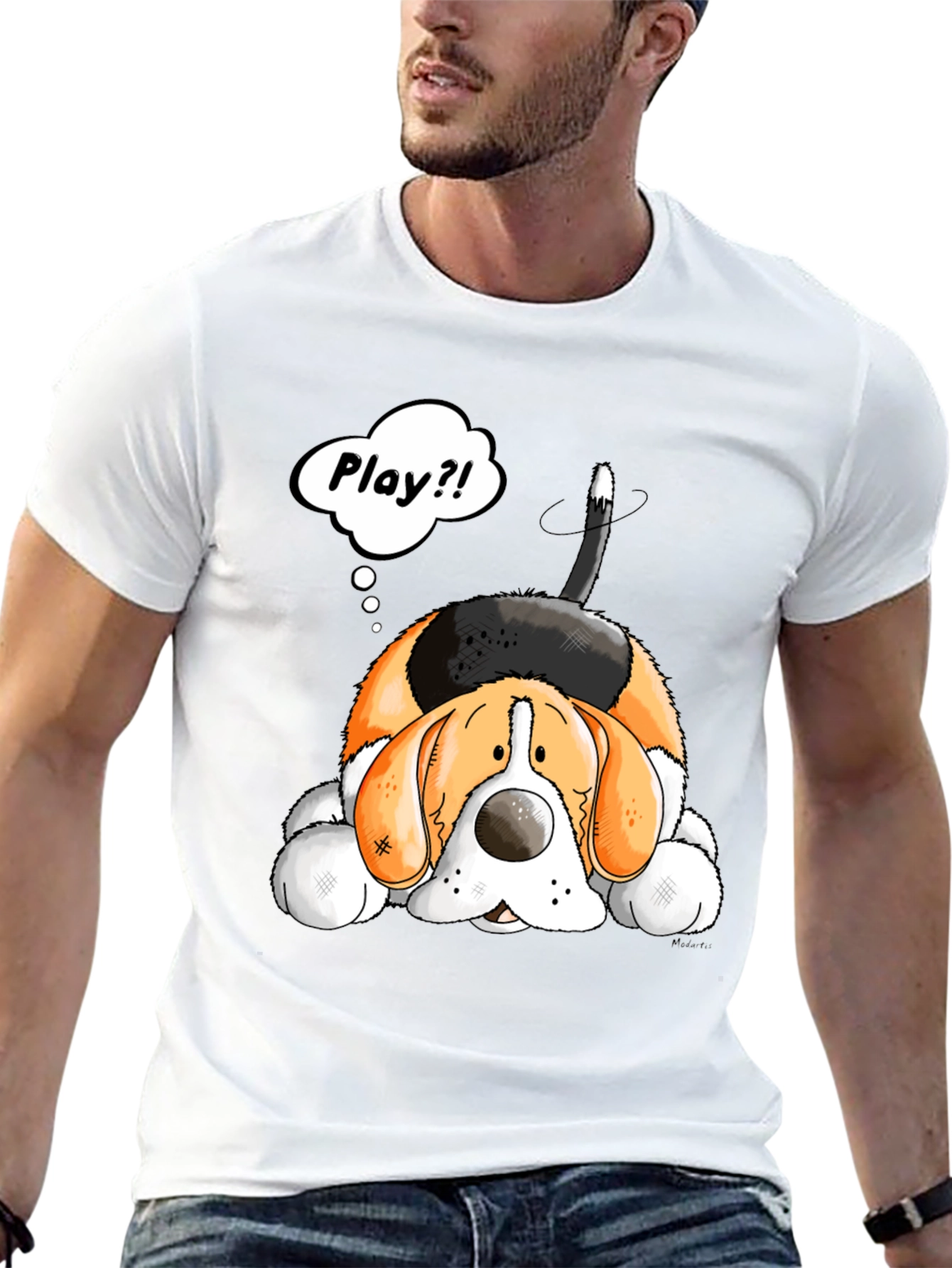 Cute Cartoon Dog T-Shirt - Play?!