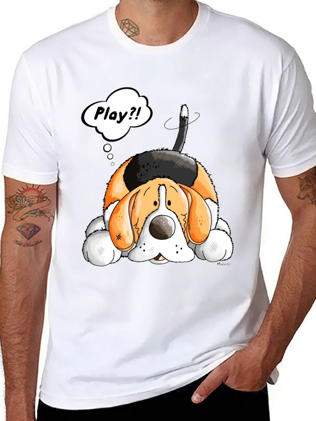 Cute Cartoon Dog T-Shirt - Play?!