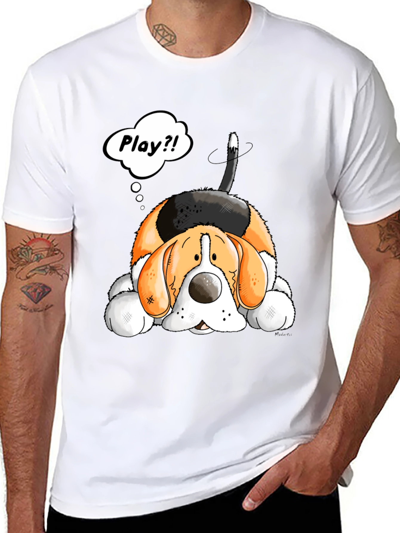 Cute Cartoon Dog T-Shirt - Play?!