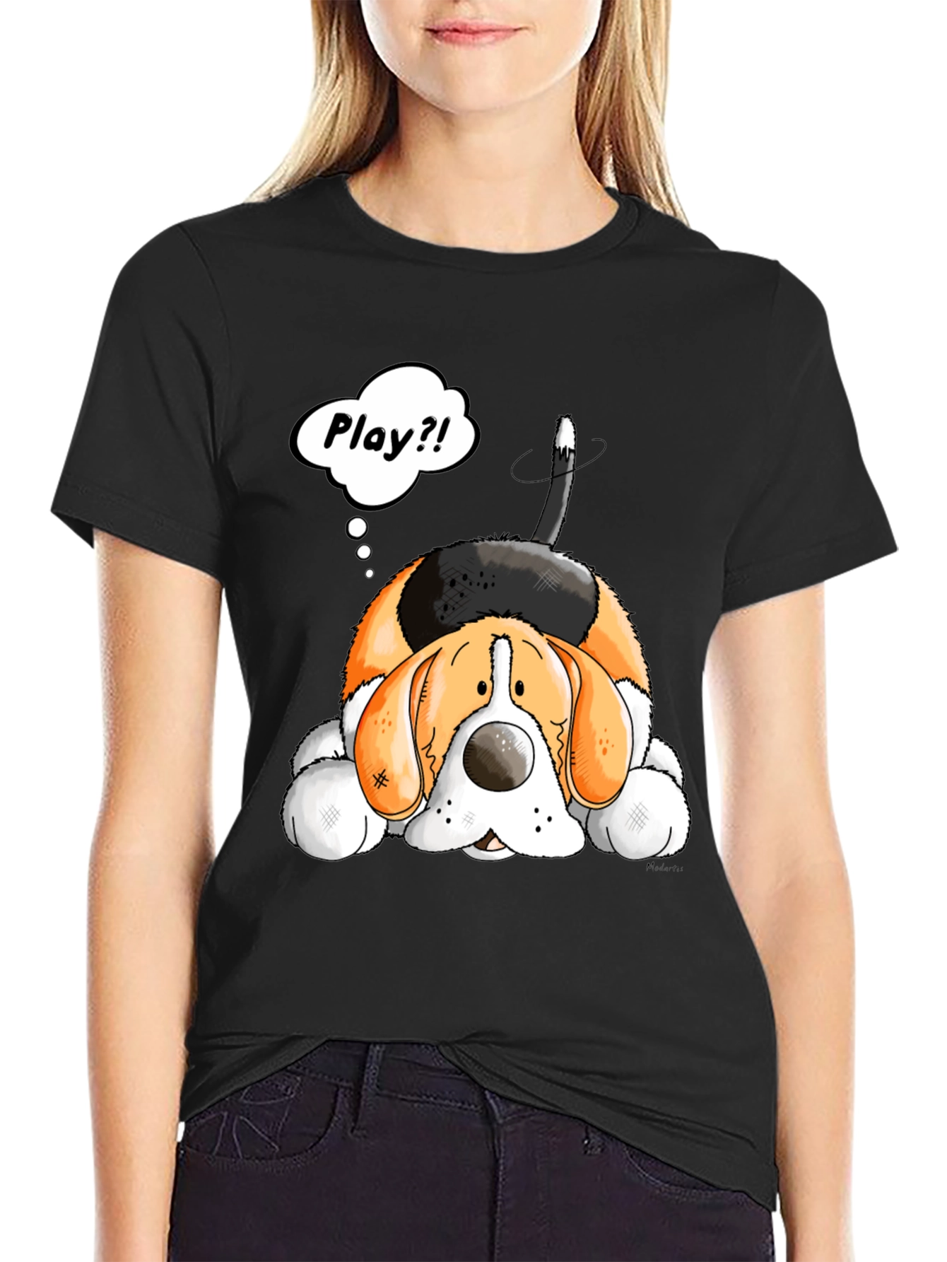 Cute Cartoon Dog T-Shirt - Play?!