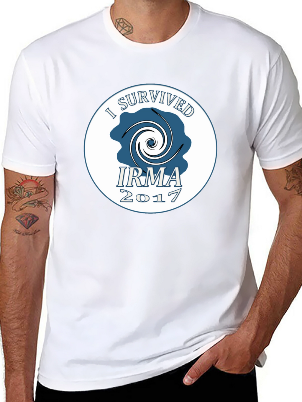 I Survived Irma 2017 Black T-Shirt