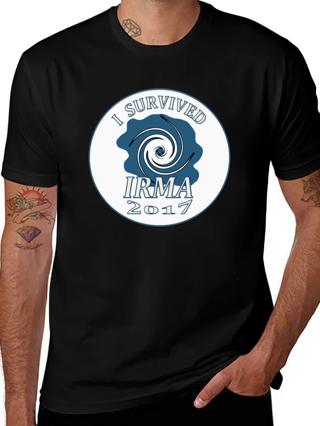 I Survived Irma 2017 Black T-Shirt