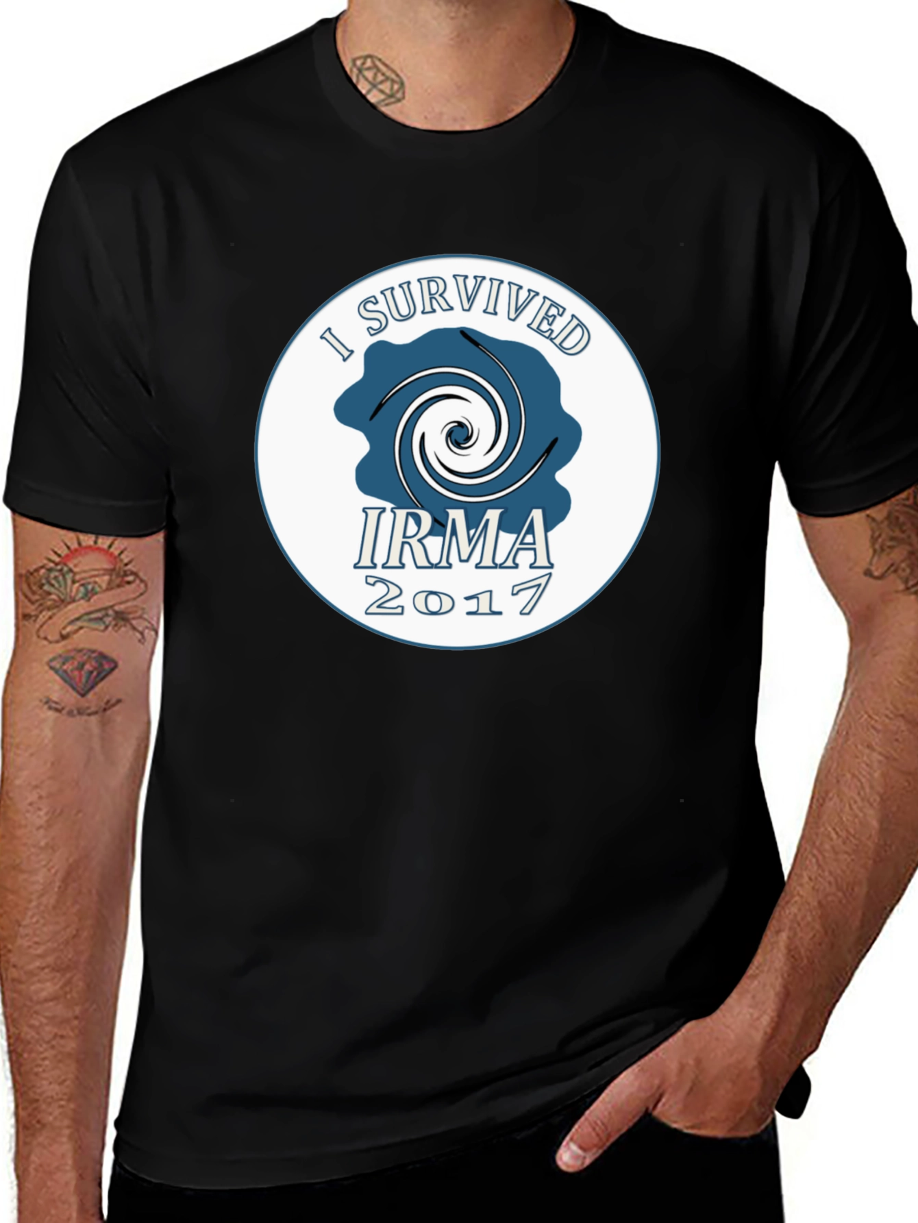 I Survived Irma 2017 Black T-Shirt
