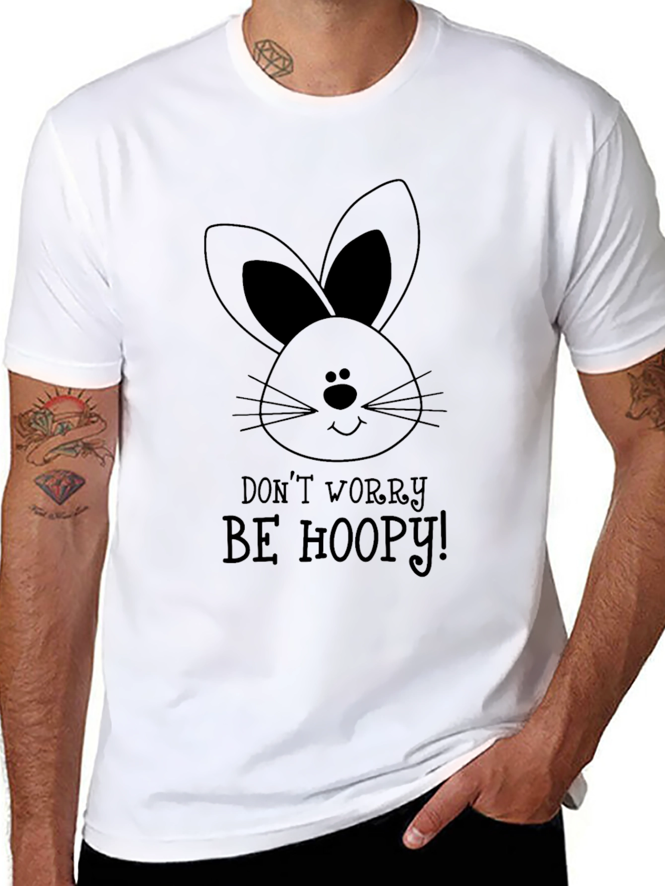Be Hoopy Easter Bunny Graphic Tee