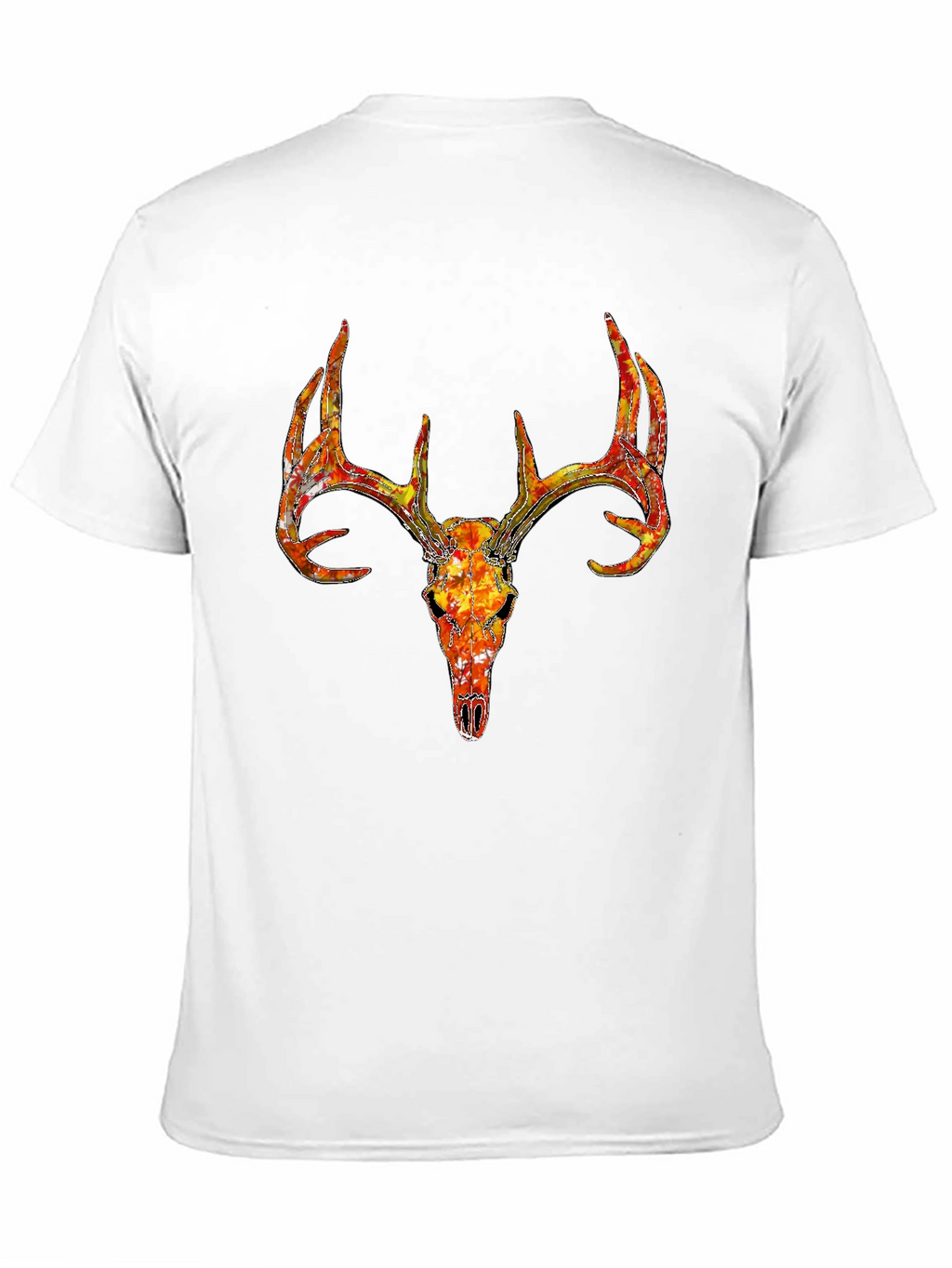 Deer Skull Graphic T-Shirt - Black