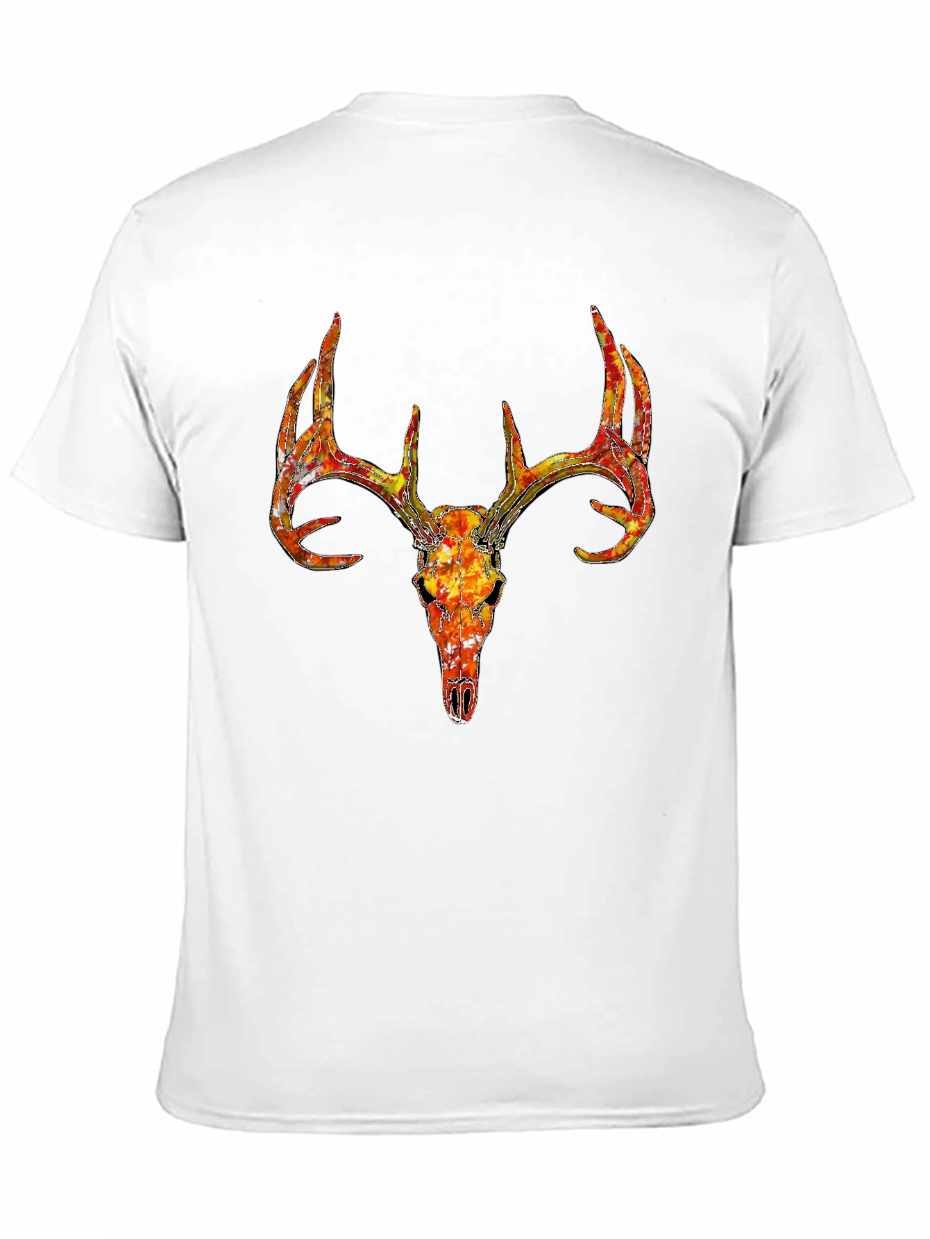 Deer Skull Graphic T-Shirt - Black
