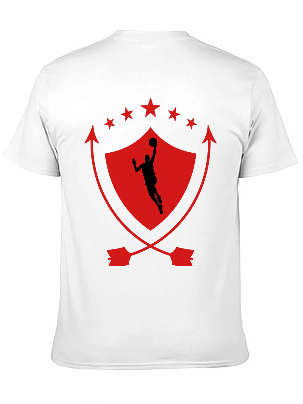 Basketball Shield Graphic T-Shirt - Black
