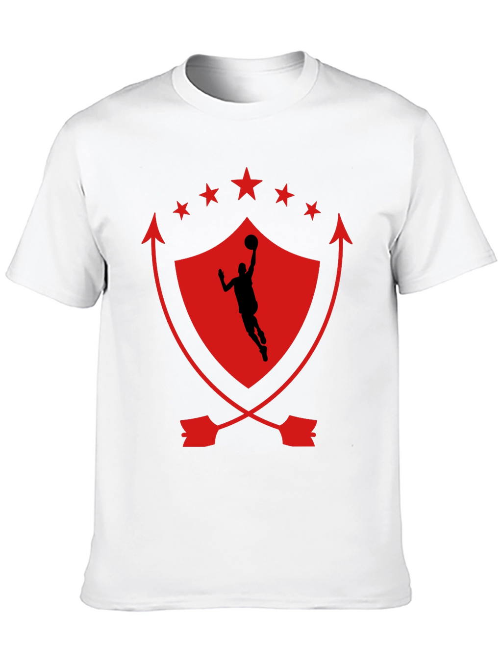 Basketball Shield Graphic T-Shirt - Black