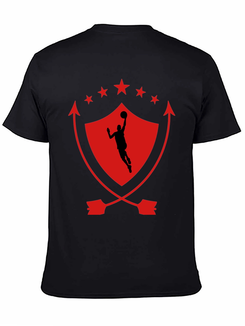 Basketball Shield Graphic T-Shirt - Black