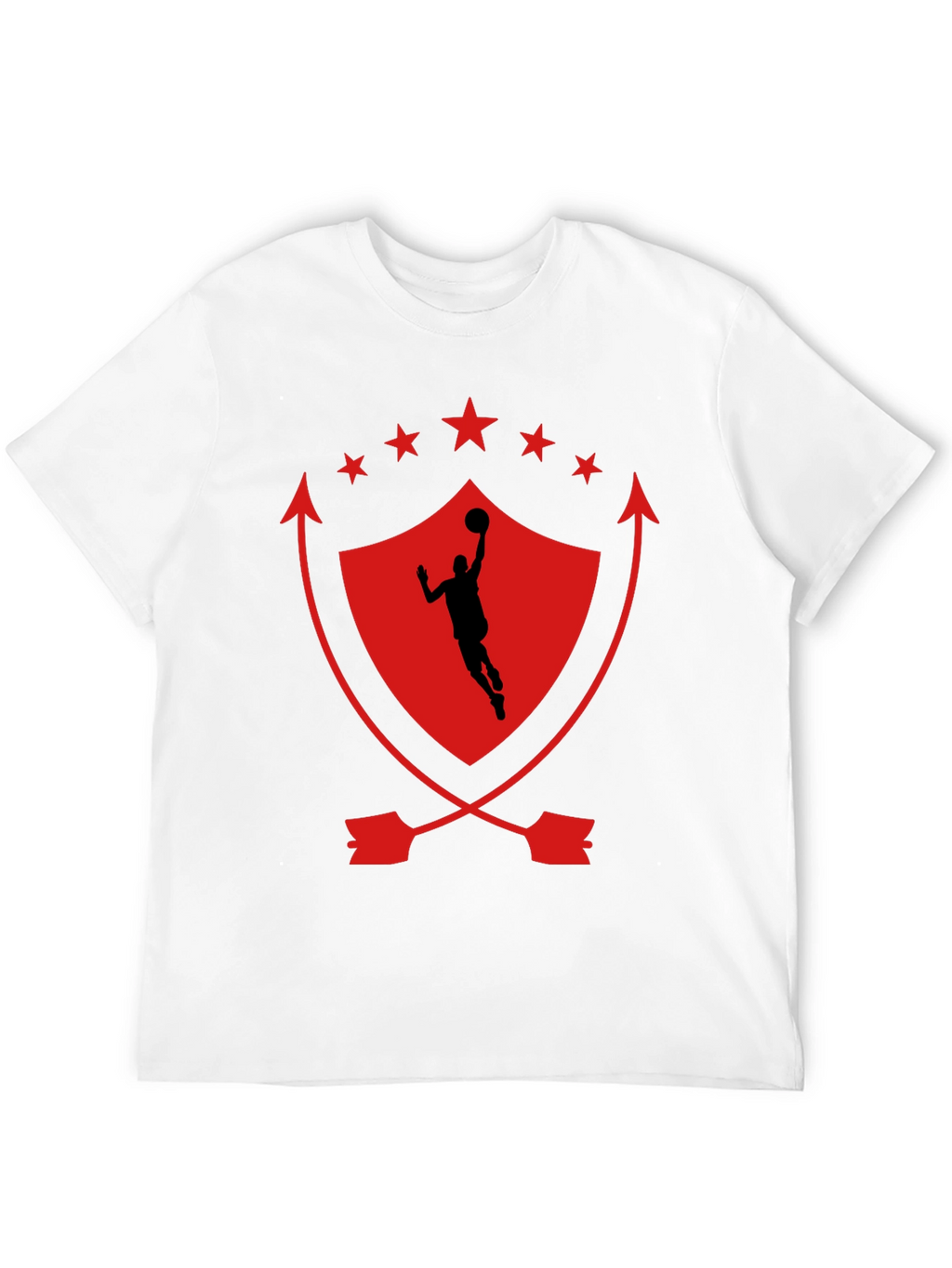 Basketball Shield Graphic T-Shirt - Black