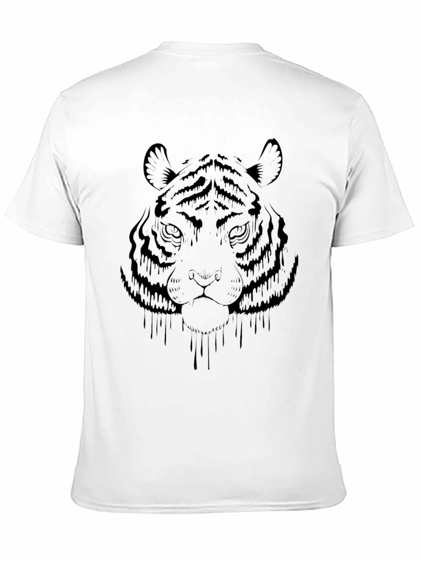 Mens Black Tiger Graphic Tee