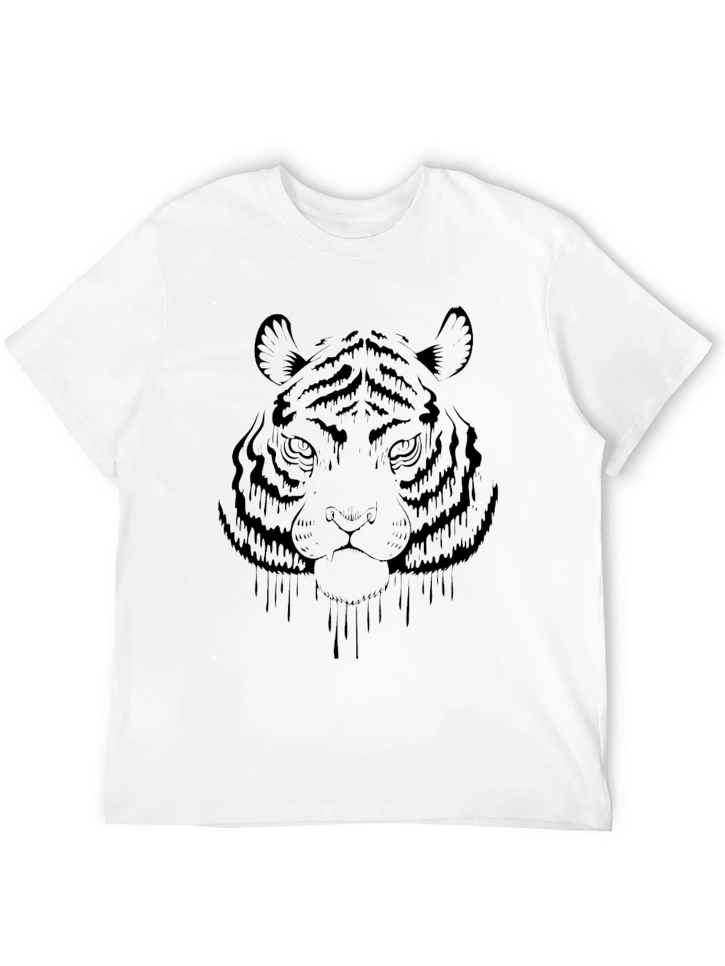 Mens Black Tiger Graphic Tee