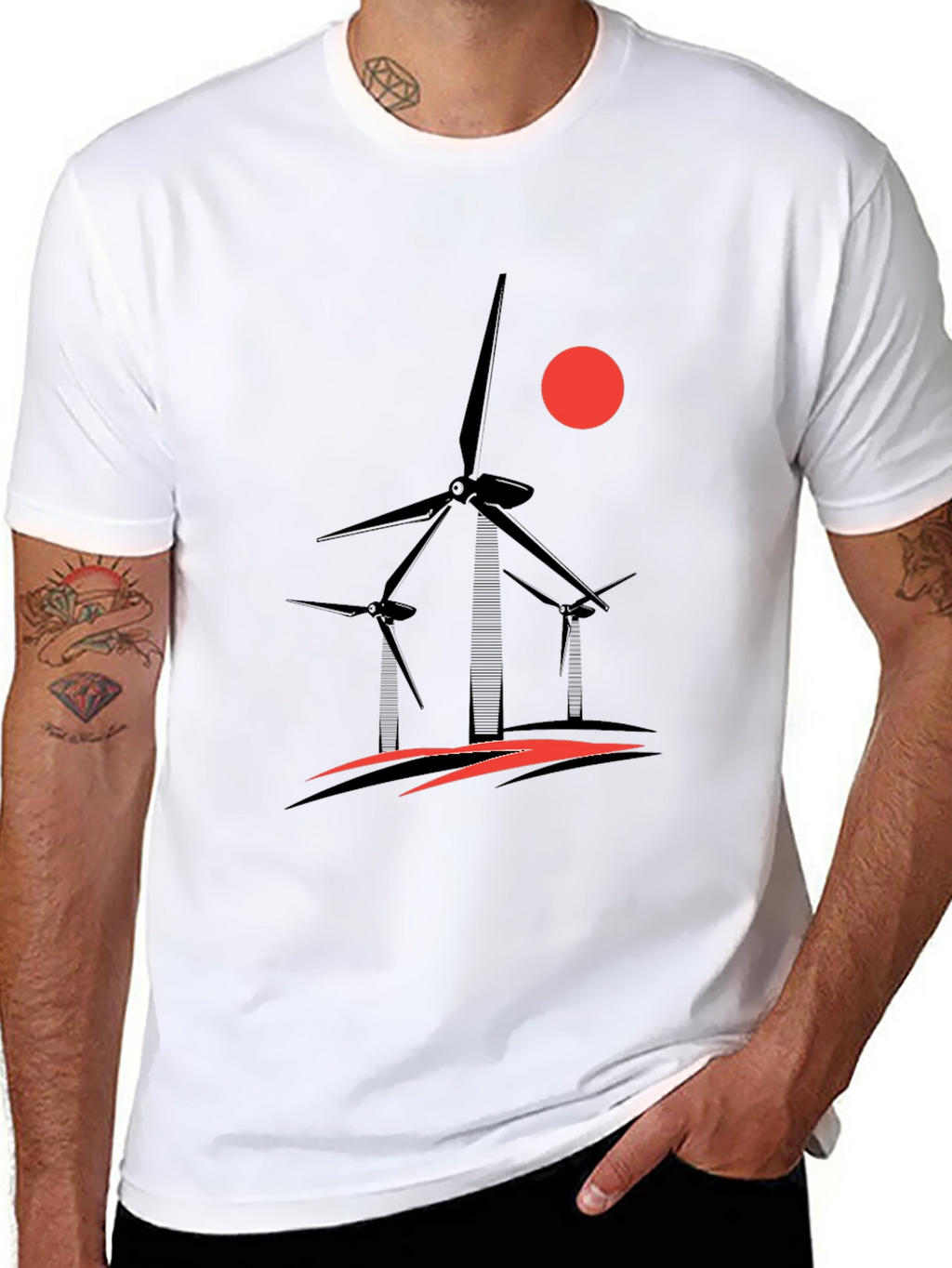 Wind Turbine Graphic T-Shirt