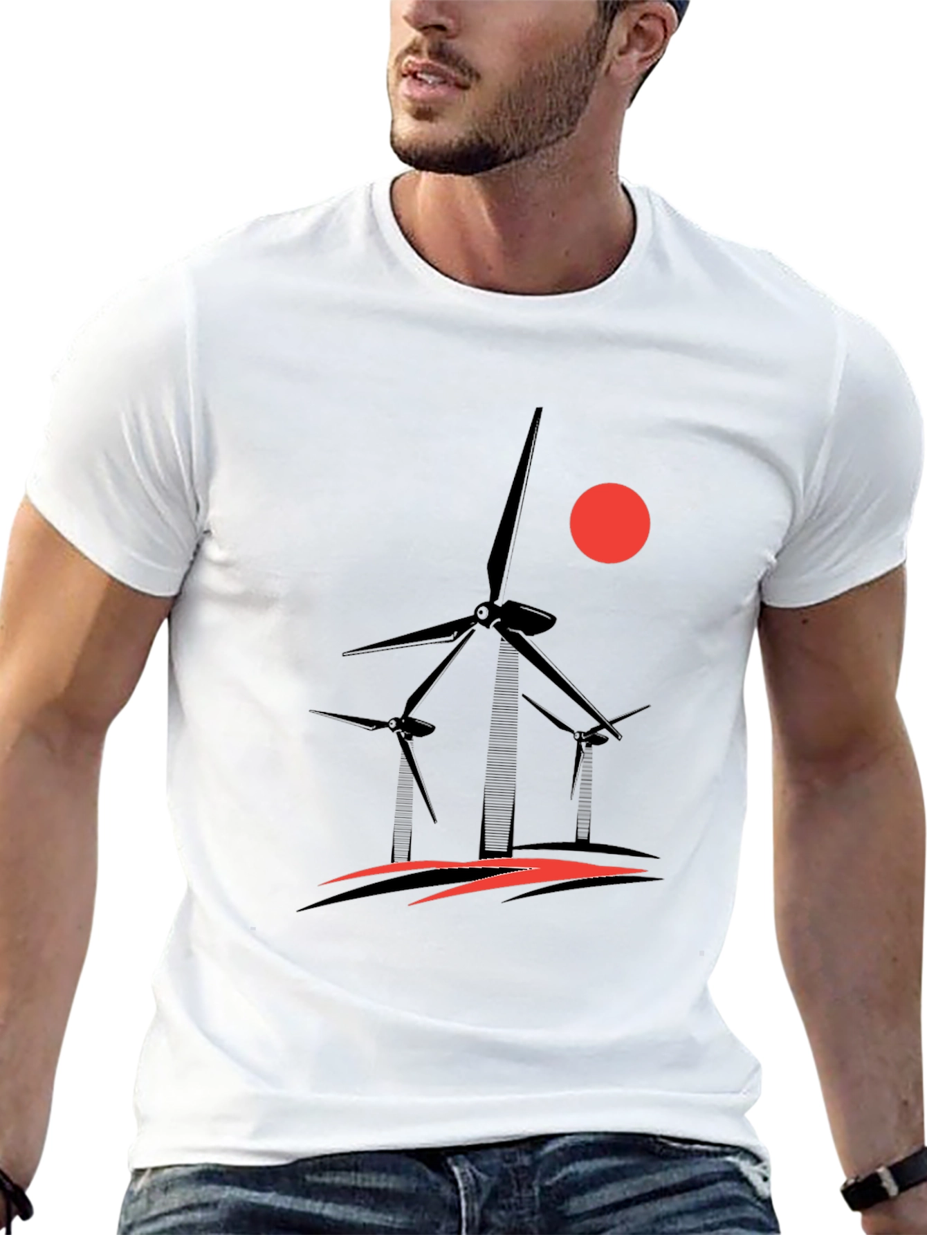 Wind Turbine Graphic T-Shirt