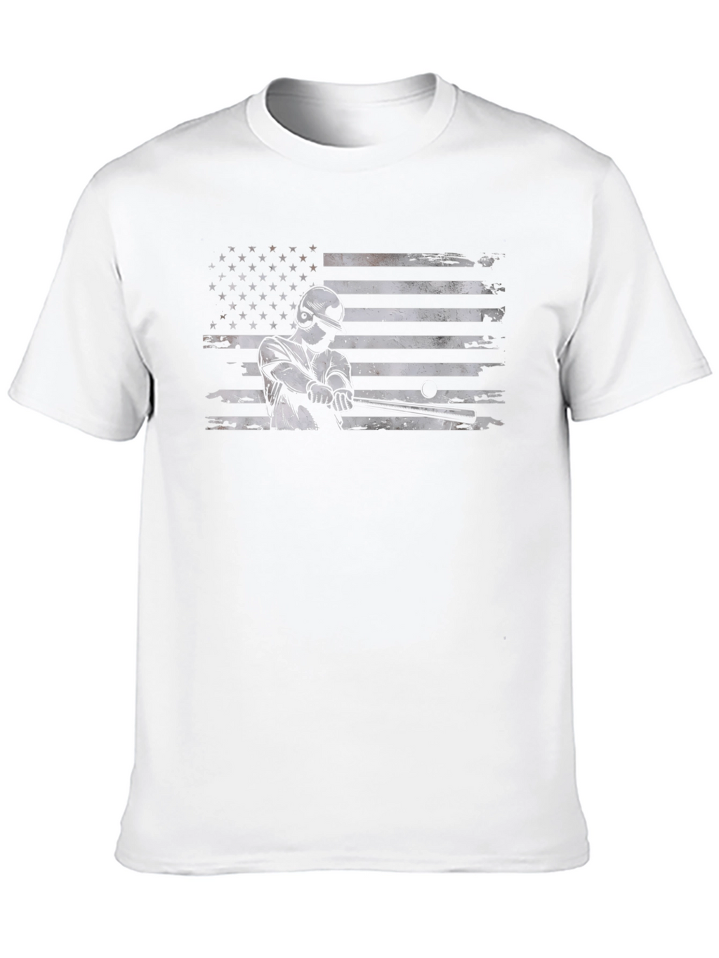 Baseball USA Flag Graphic T-Shirt