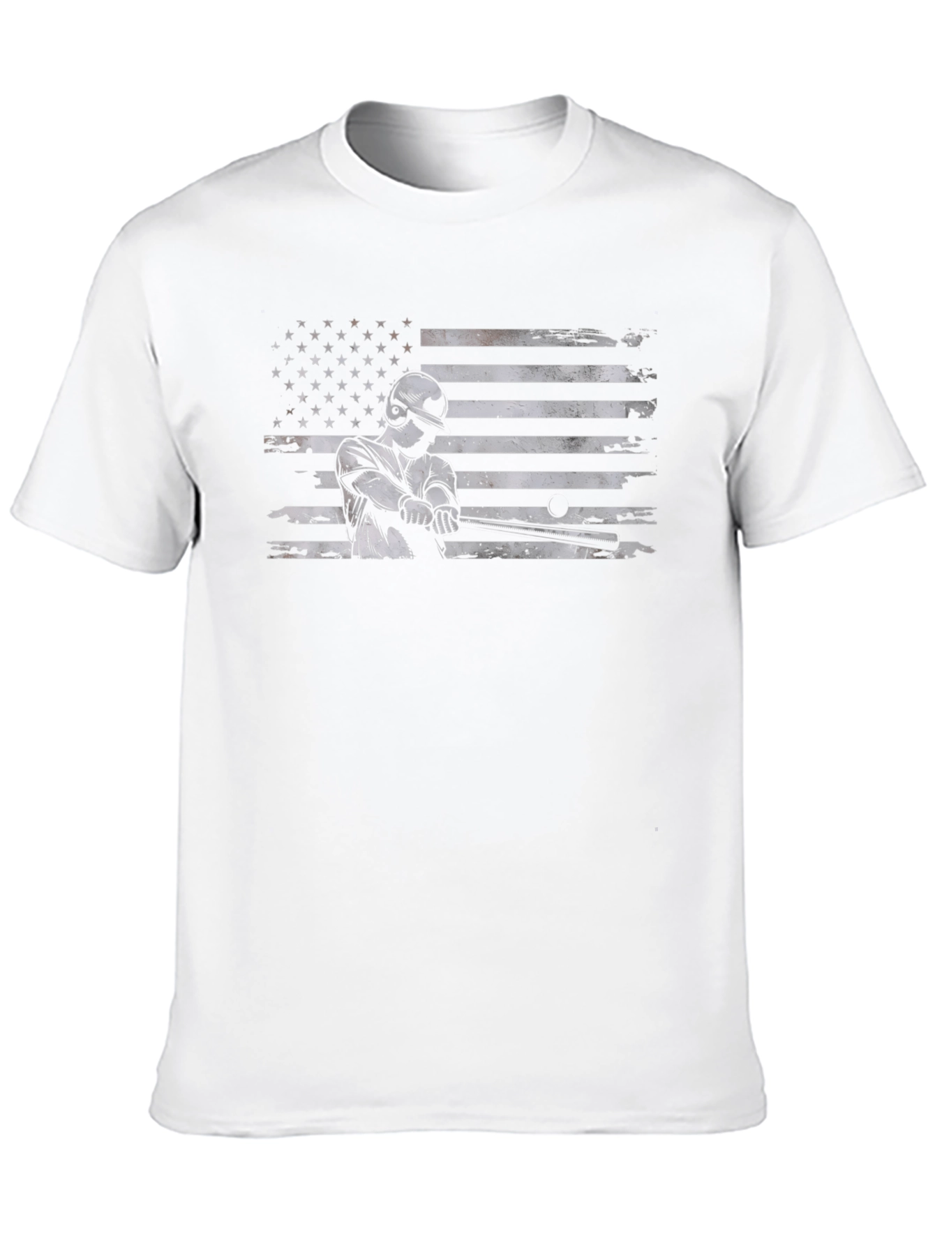 Baseball USA Flag Graphic T-Shirt