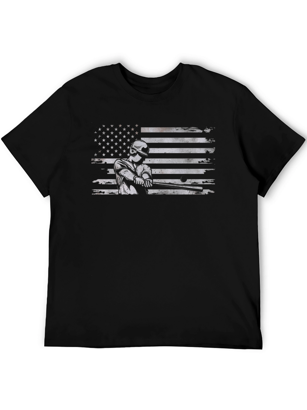 Baseball USA Flag Graphic T-Shirt