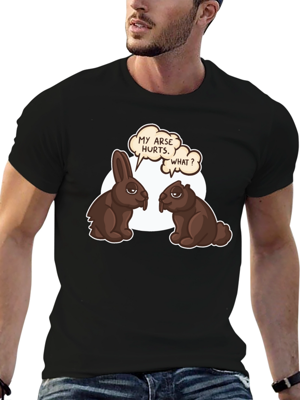 Funny Chocolate Bunny & Beaver T-Shirt