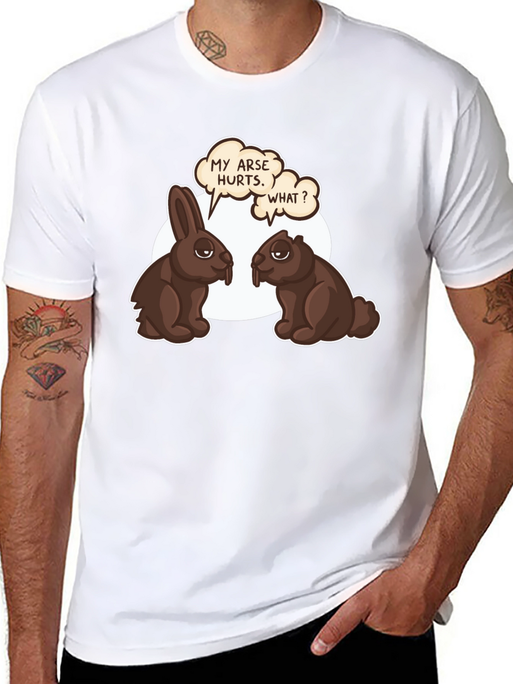 Funny Chocolate Bunny & Beaver T-Shirt