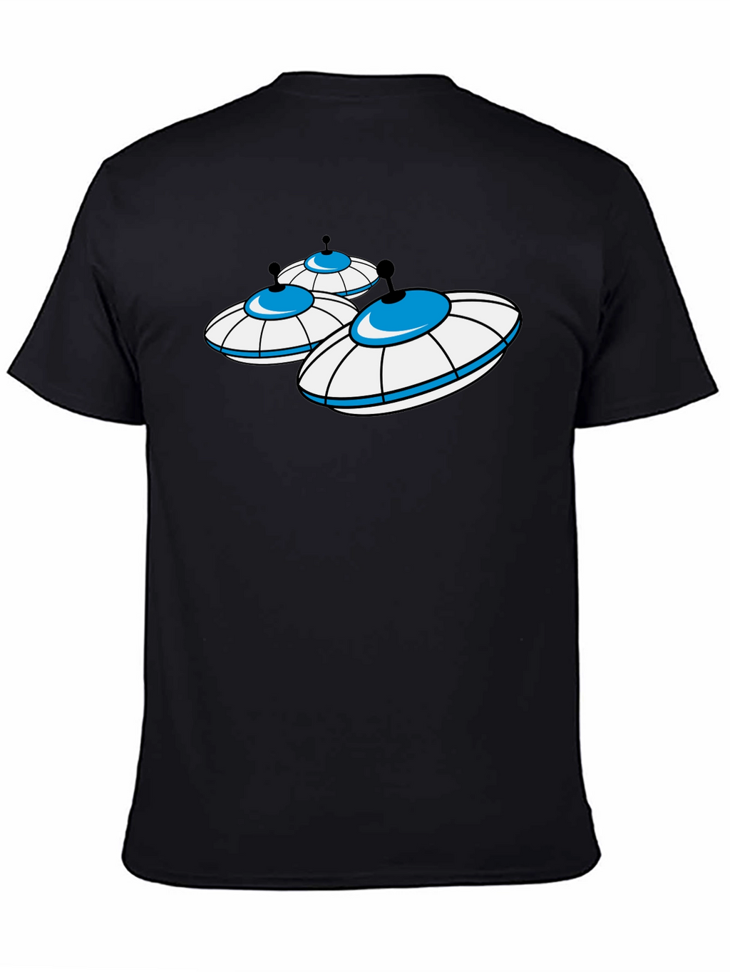 UFO Graphic Tee - Black Cotton T-Shirt